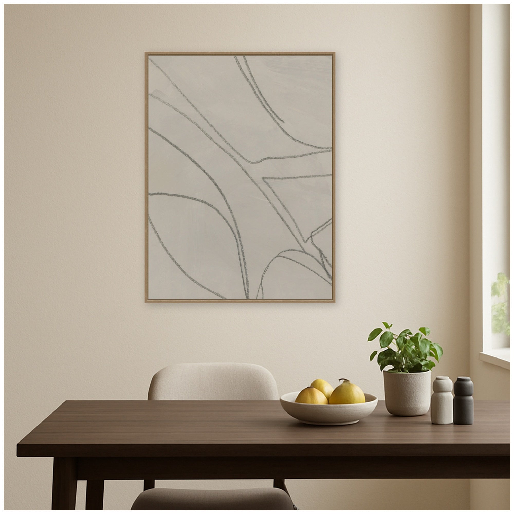 Framed Canvas Sylvie Dark Gold 32x42 6