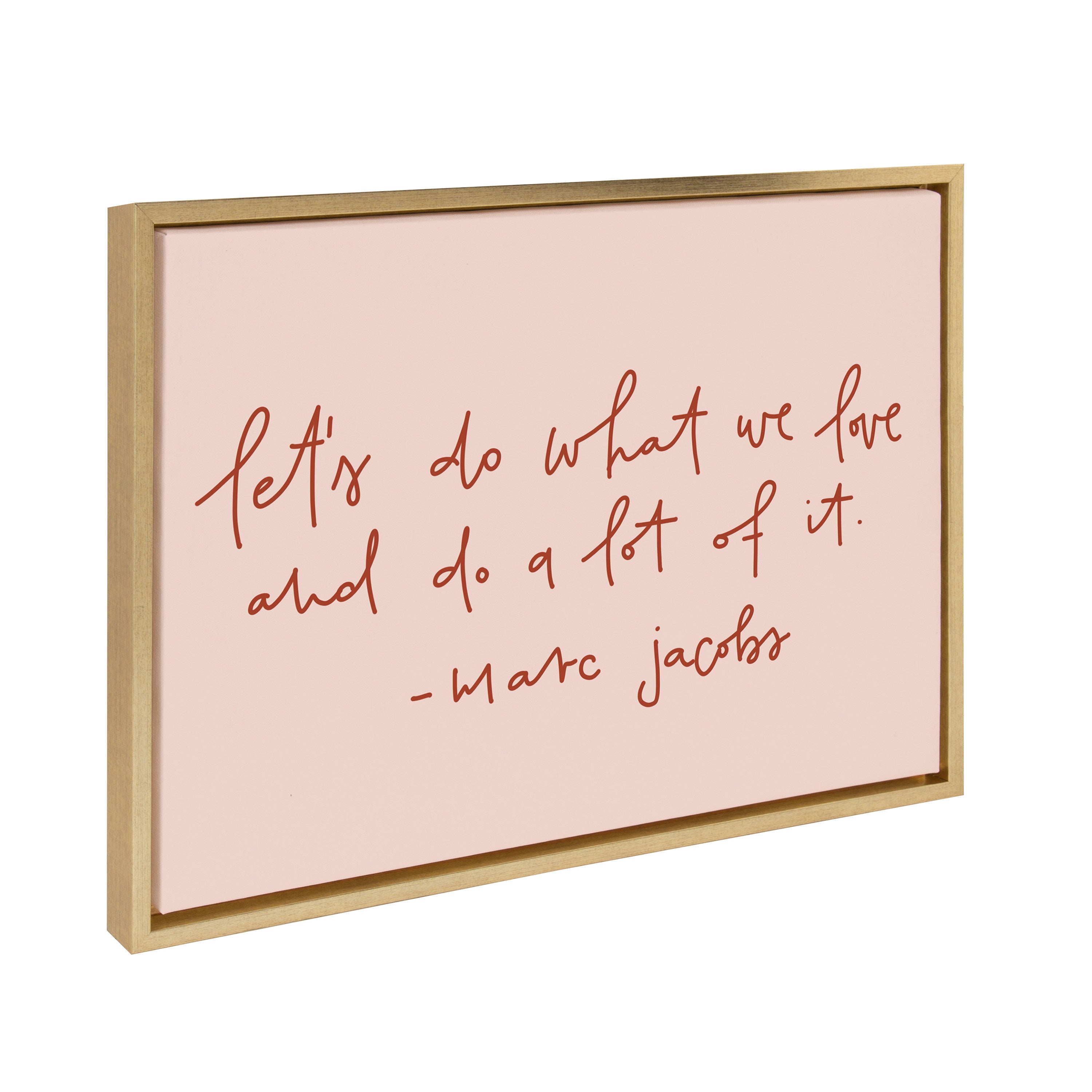 Sylvie Do What We Love Framed Canvas by Maja Tomljanovic