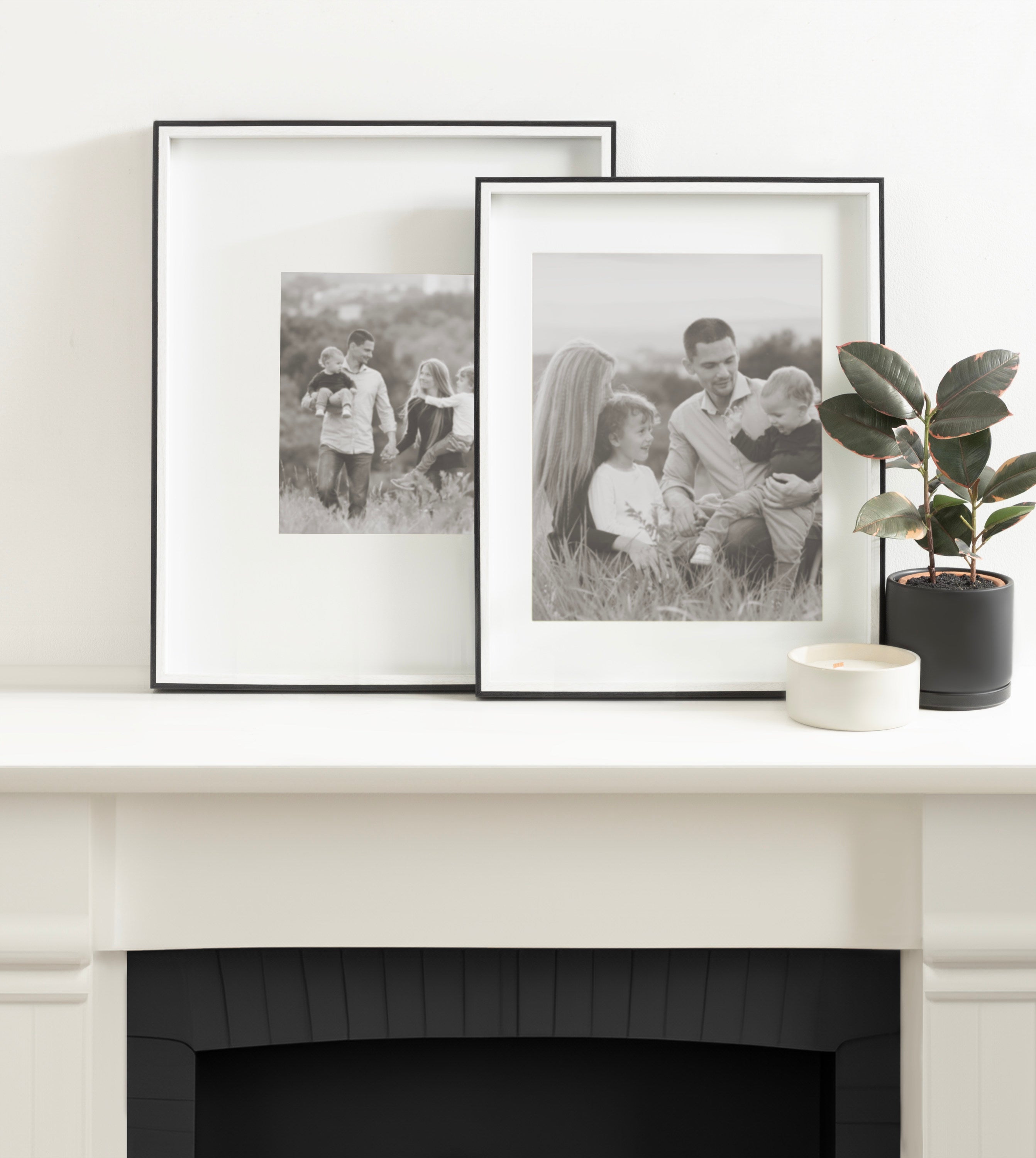 Wall Frame 14x18 matted to 11x14 Black White 7