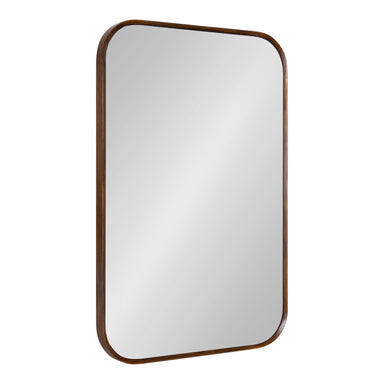 Rectangle Mirror Walnut Brown 23x35 1