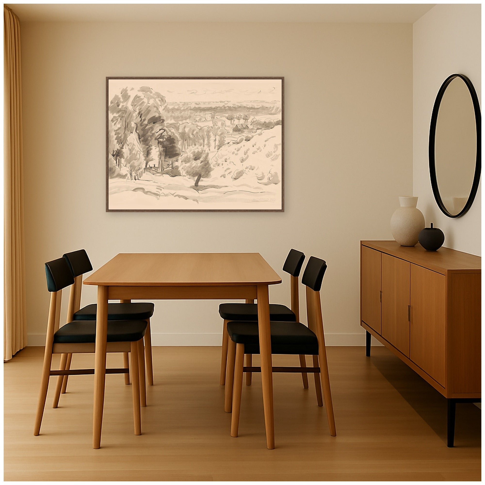 Framed Canvas 42x32 Sylvie Walnut 7