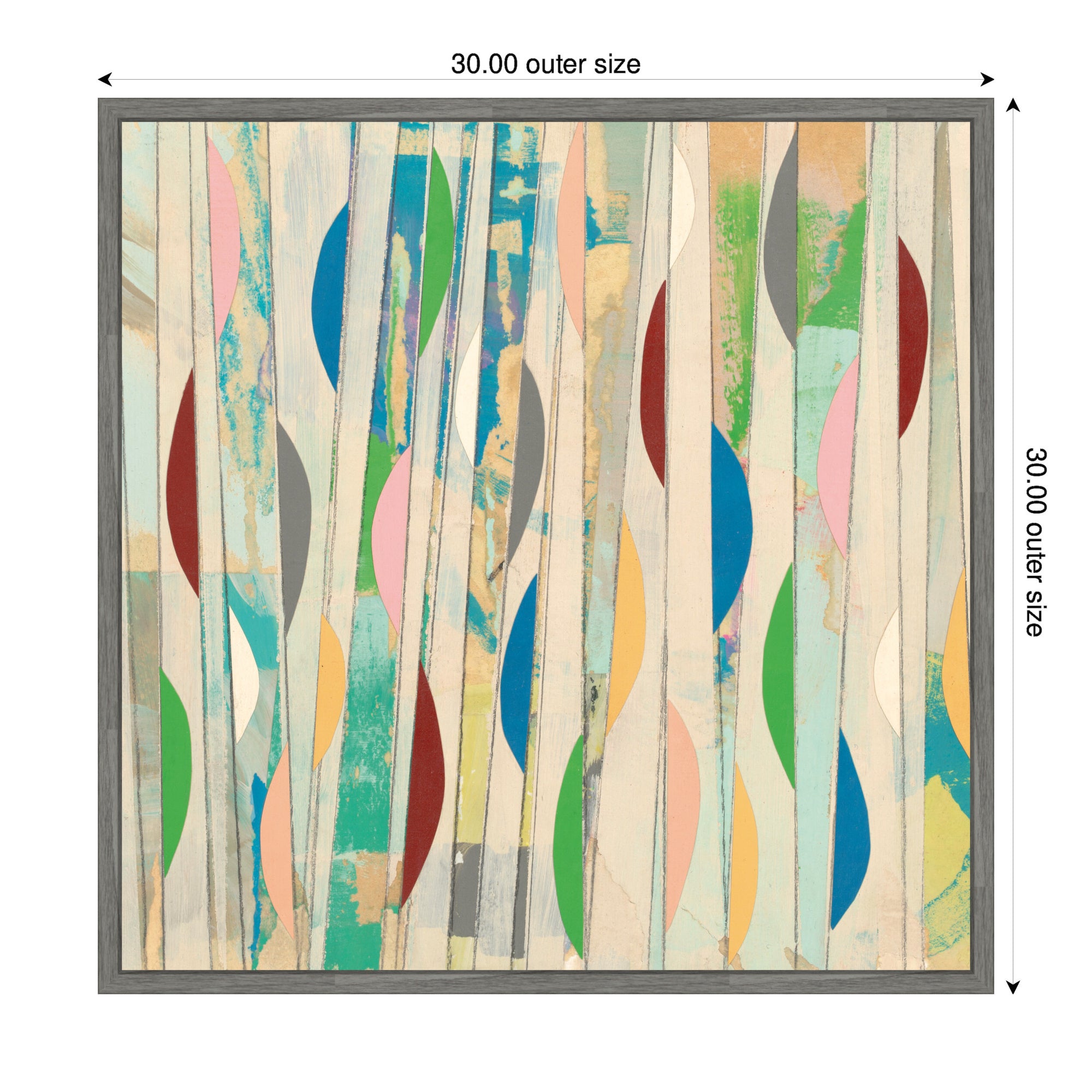 Geometric Abstract 2 FC by Felicia Dadak Framed Canvas Wall Art Print