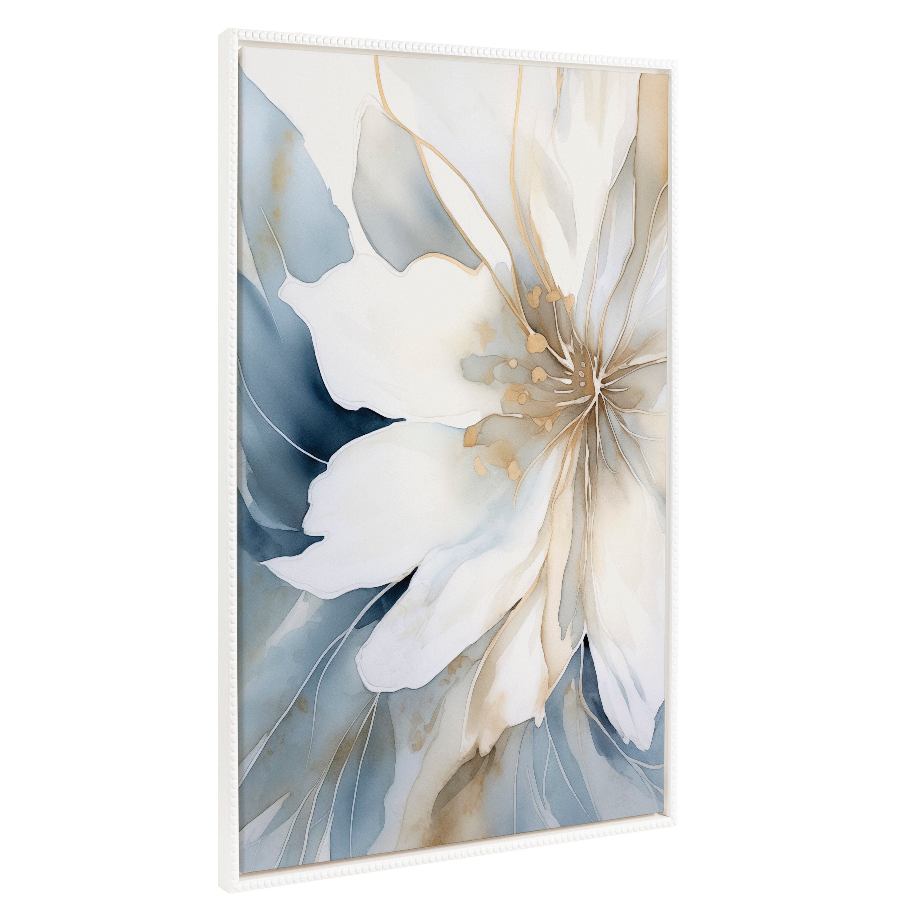 Framed Canvas 31.5x41.5 Sylvie Beaded White 1