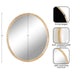 Round Mirror Natural 34" Diameter 2