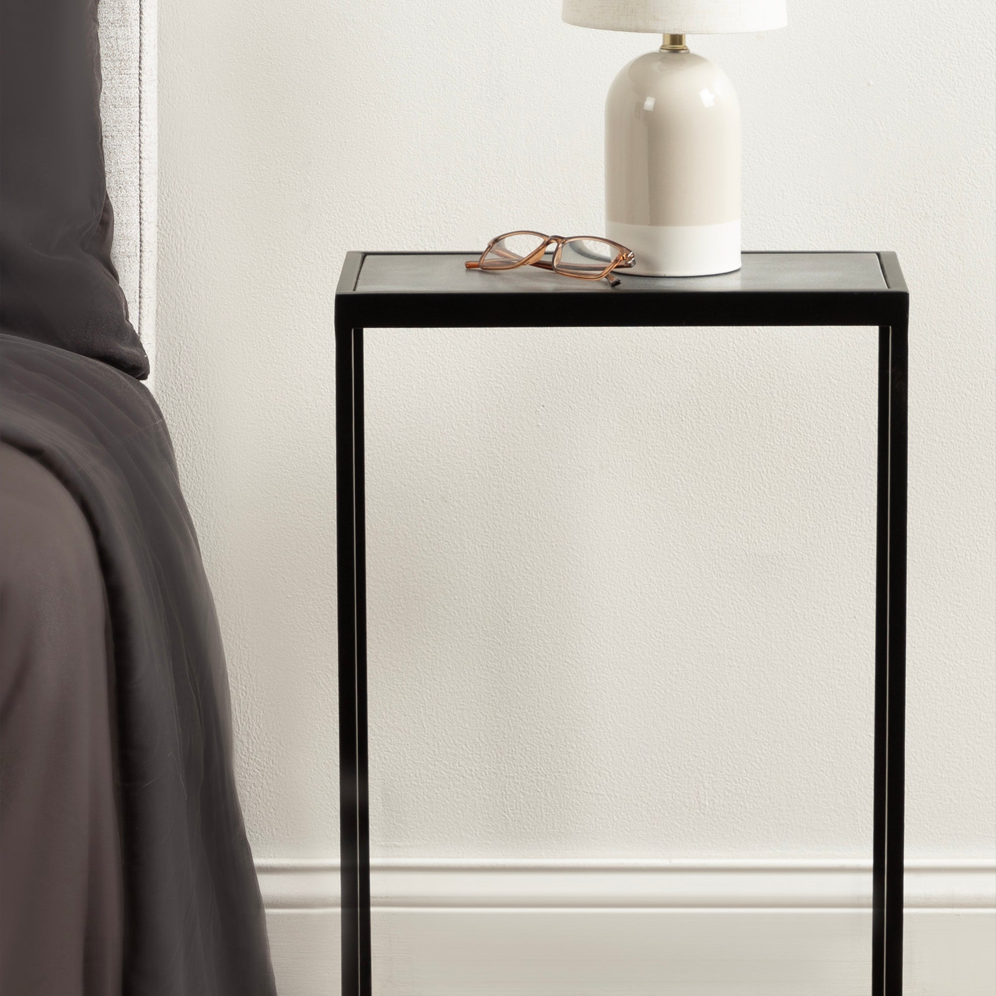 Side Table Black 16x8x24 7