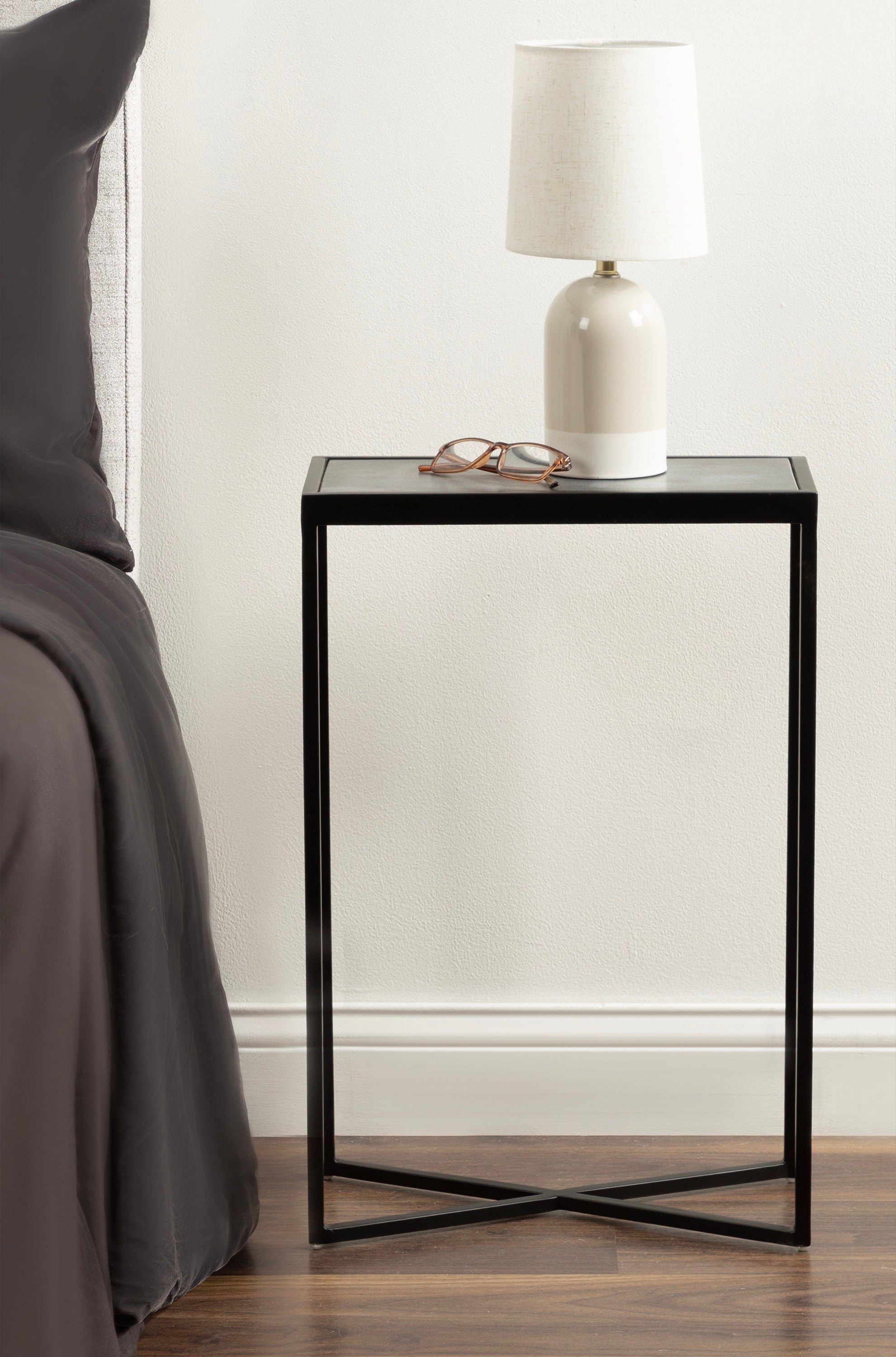 Side Table Black 16x8x24 7
