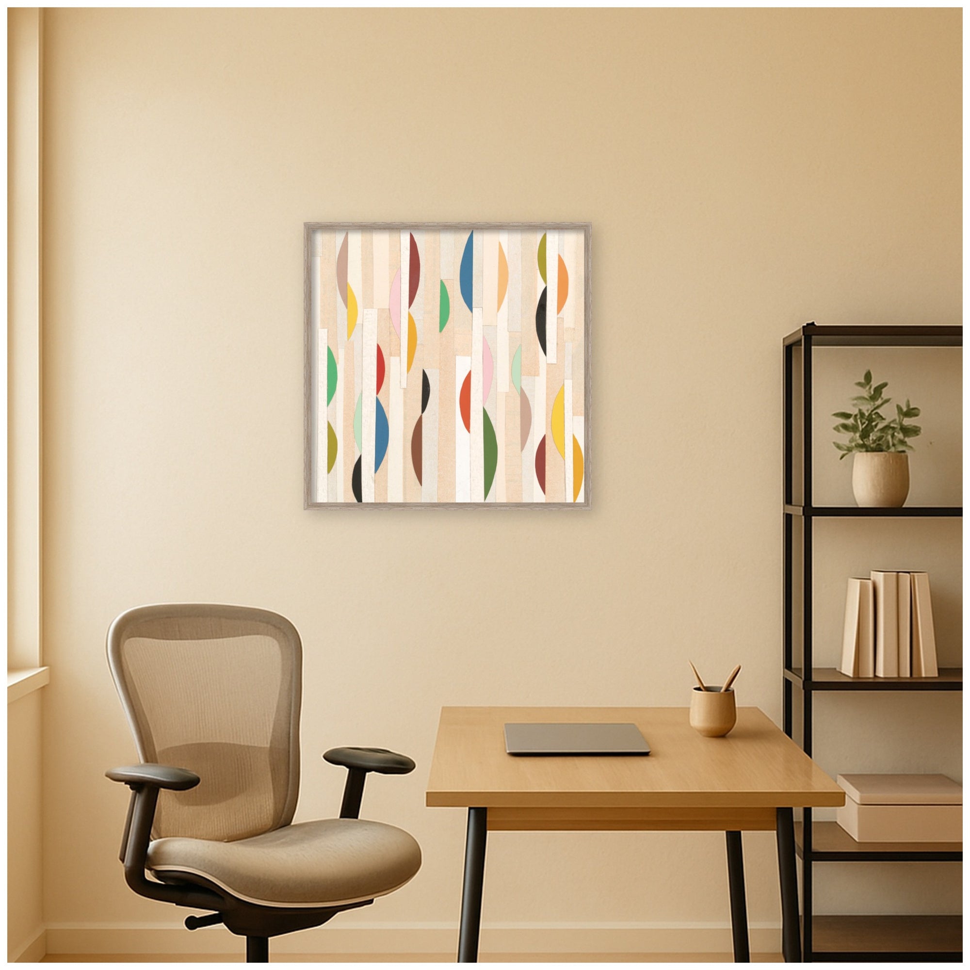 Geometric Abstract 1 by Felicia Dadak Framed Mounted Canvas Wall Art Print