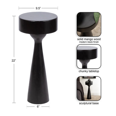Drink Table Black 10x10x22 2