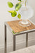 Side Table Rustic Brown Silver 7x7x21 6