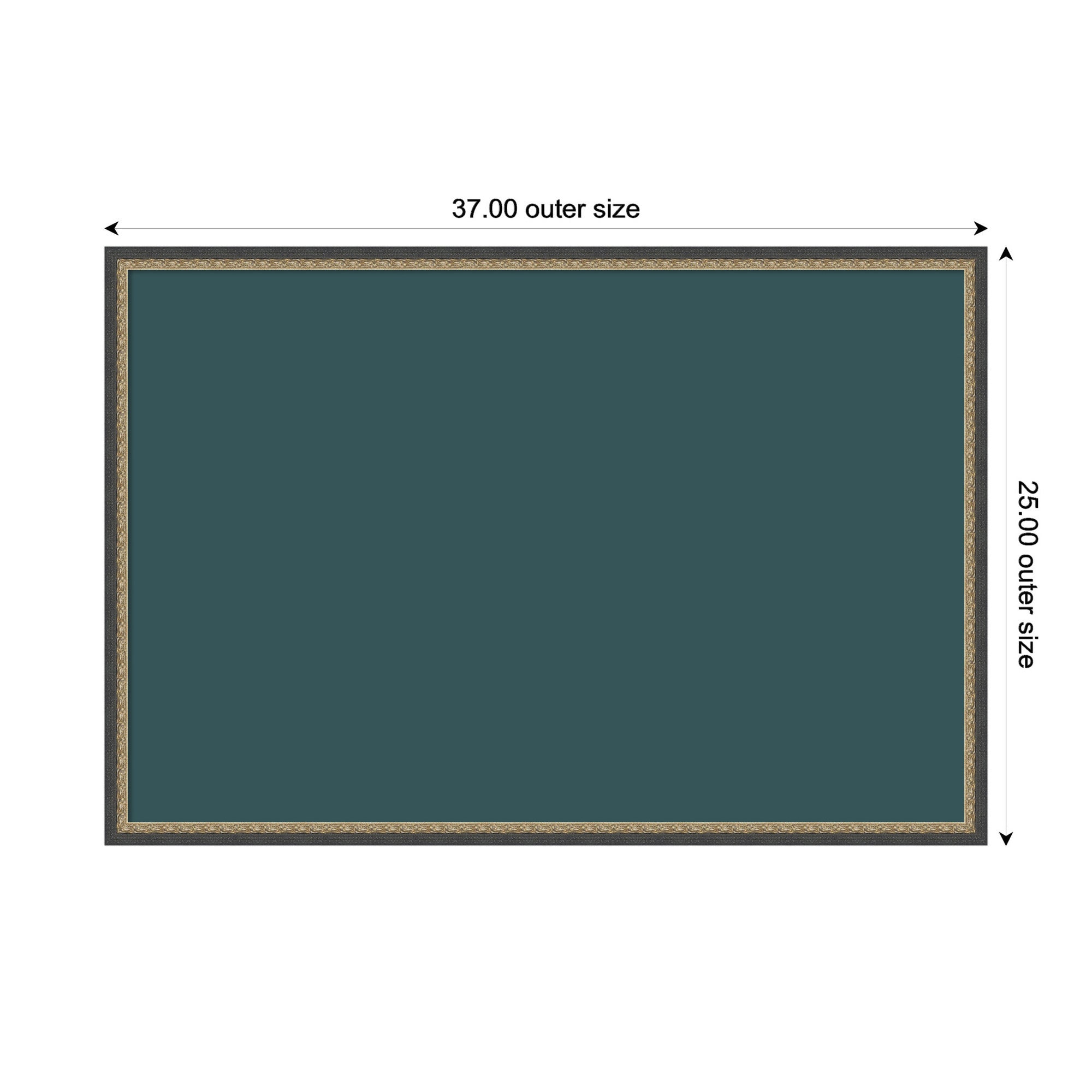 Framed Fabric Pinboard Deep Sea Teal Wall Organization