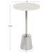 Side Table White Silver 14x14x24 2