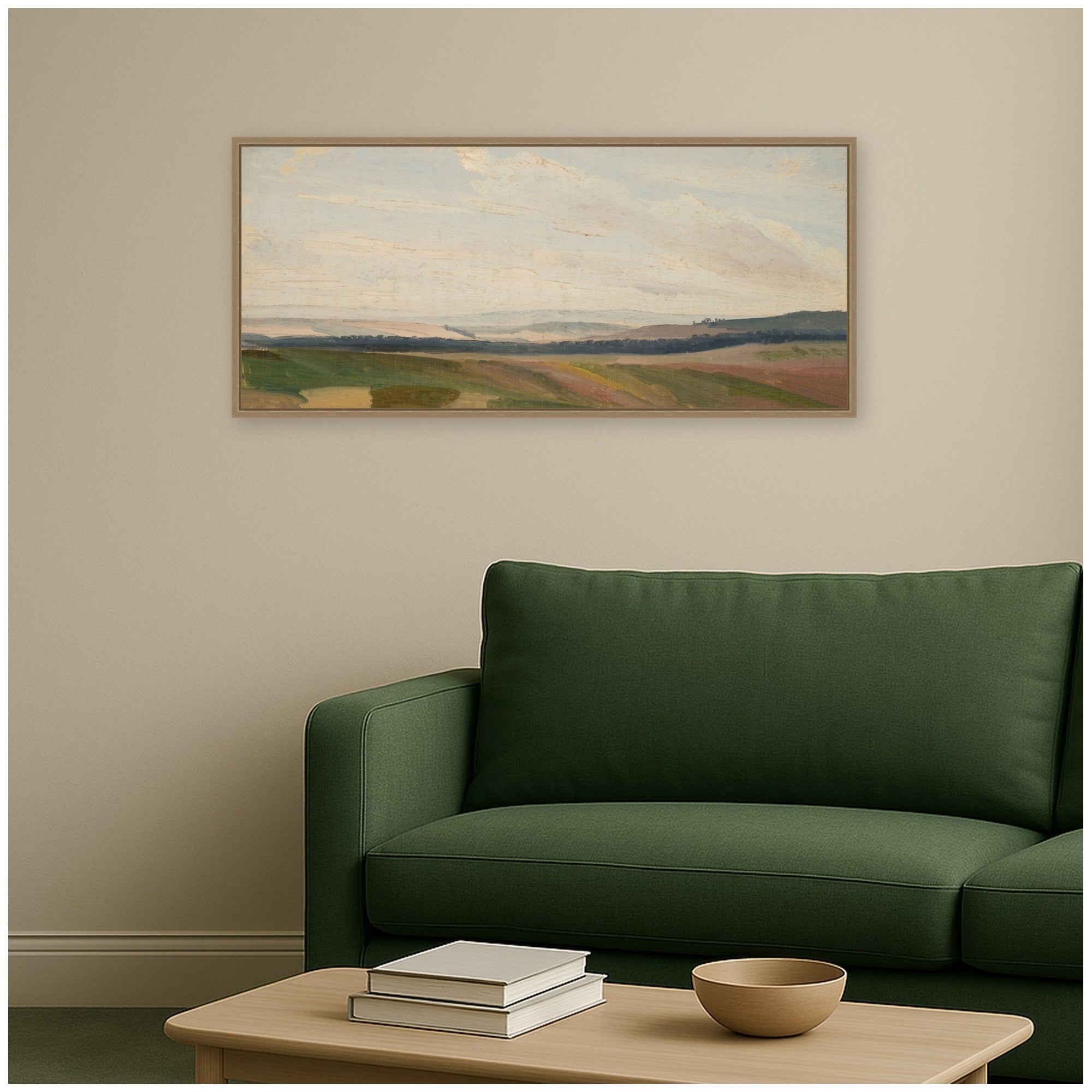 Framed Canvas 40x18 Sylvie Dark Gold 7