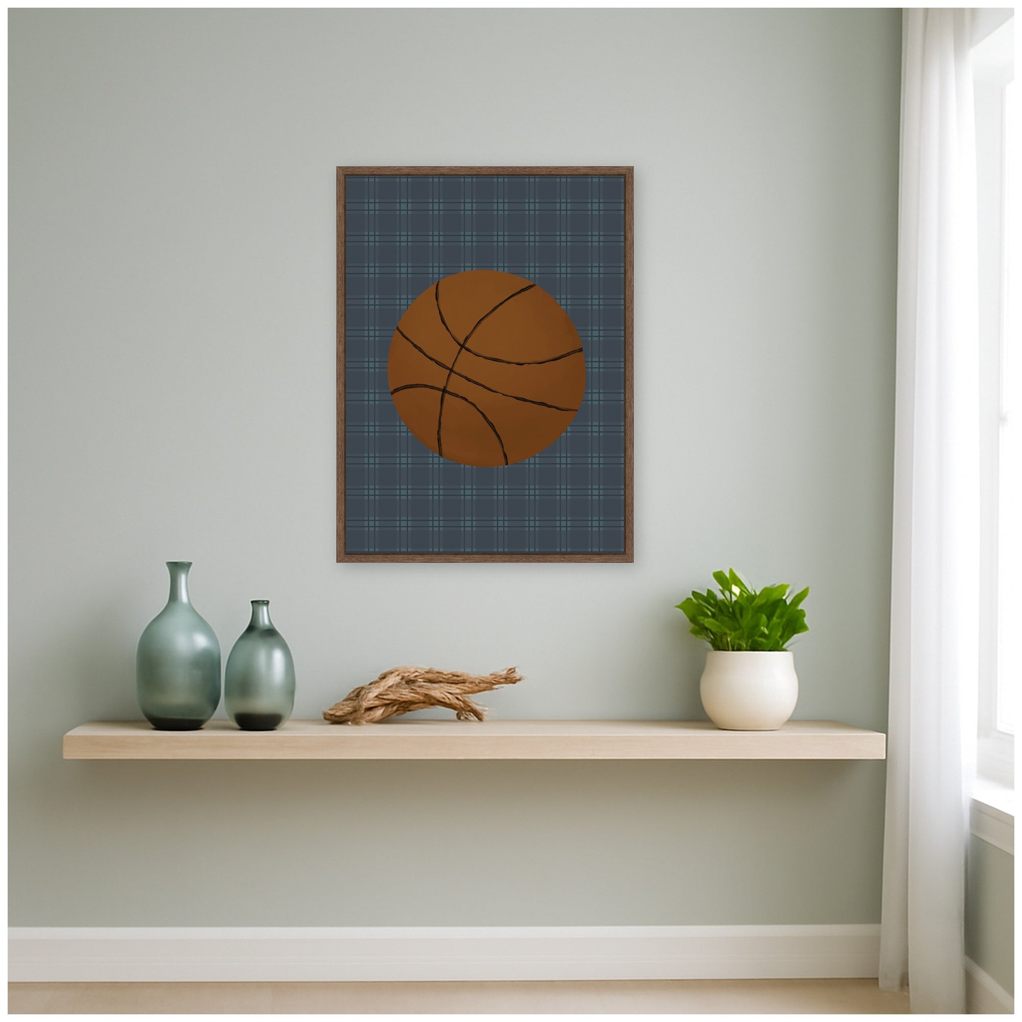 Framed Canvas 18x24 Sylvie Walnut 6