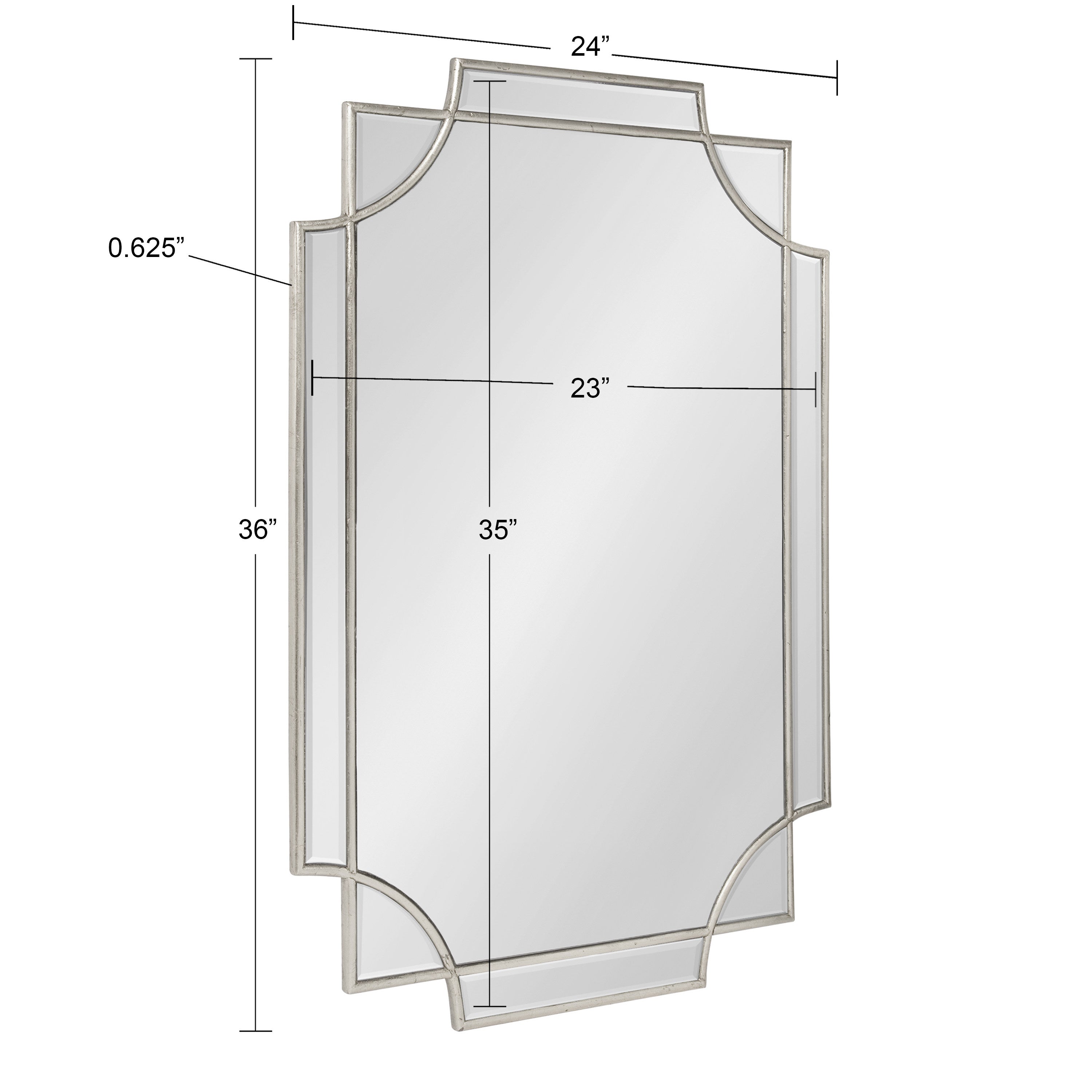 Scallop Mirror 24x36 Silver 5
