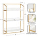 Accent Shelf White Gold 18x28x7 2