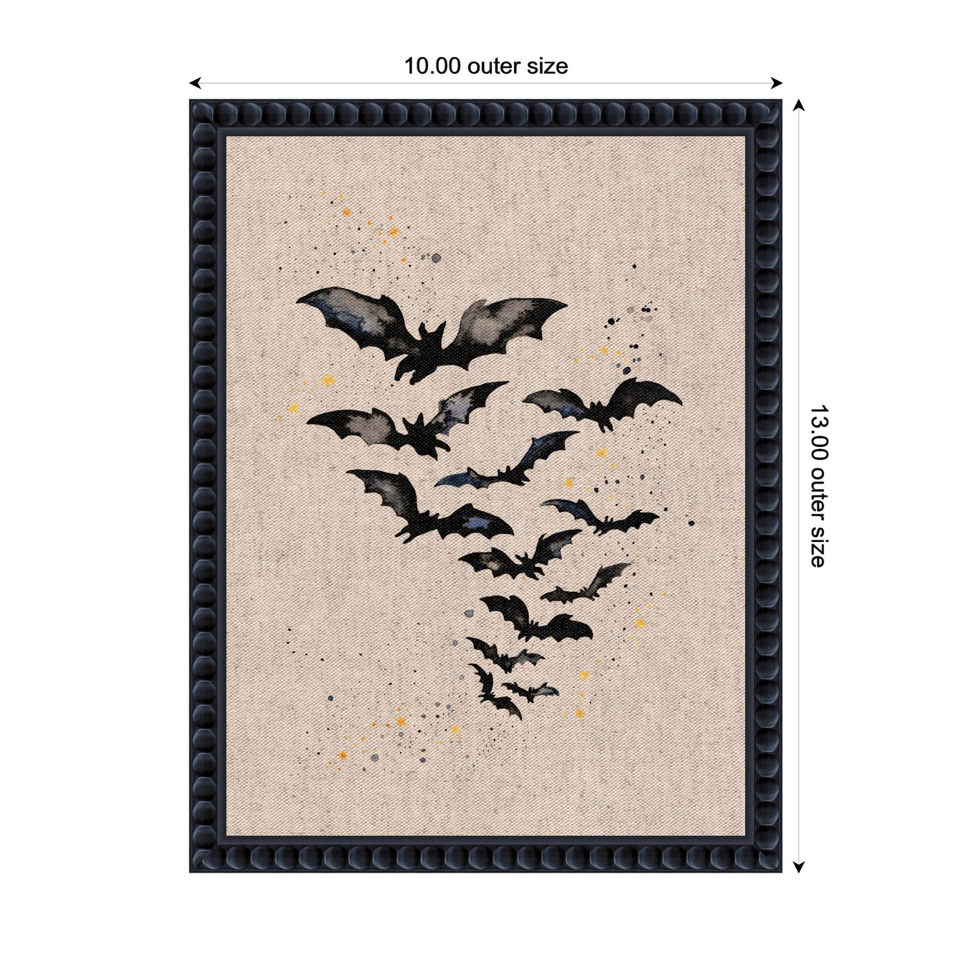 Framed Canvas 10x13 Sylvie Beaded Black 2