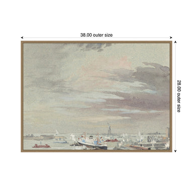 Framed Canvas Sylvie Dark Gold 38x28 2