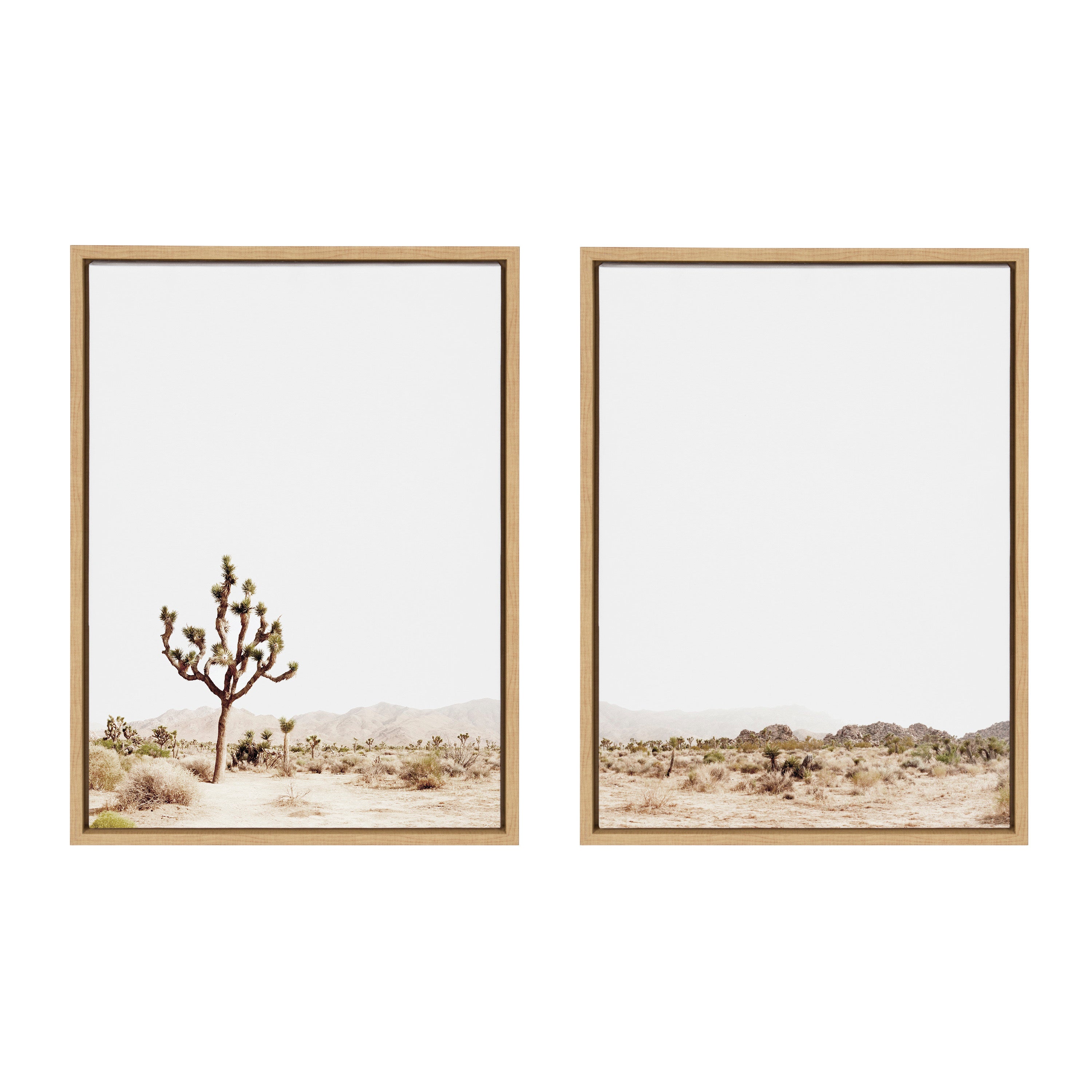 Framed Canvas Sylvie Natural 2 Piece Set 18x24 2