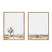 Framed Canvas Sylvie Natural 2 Piece Set 18x24 2