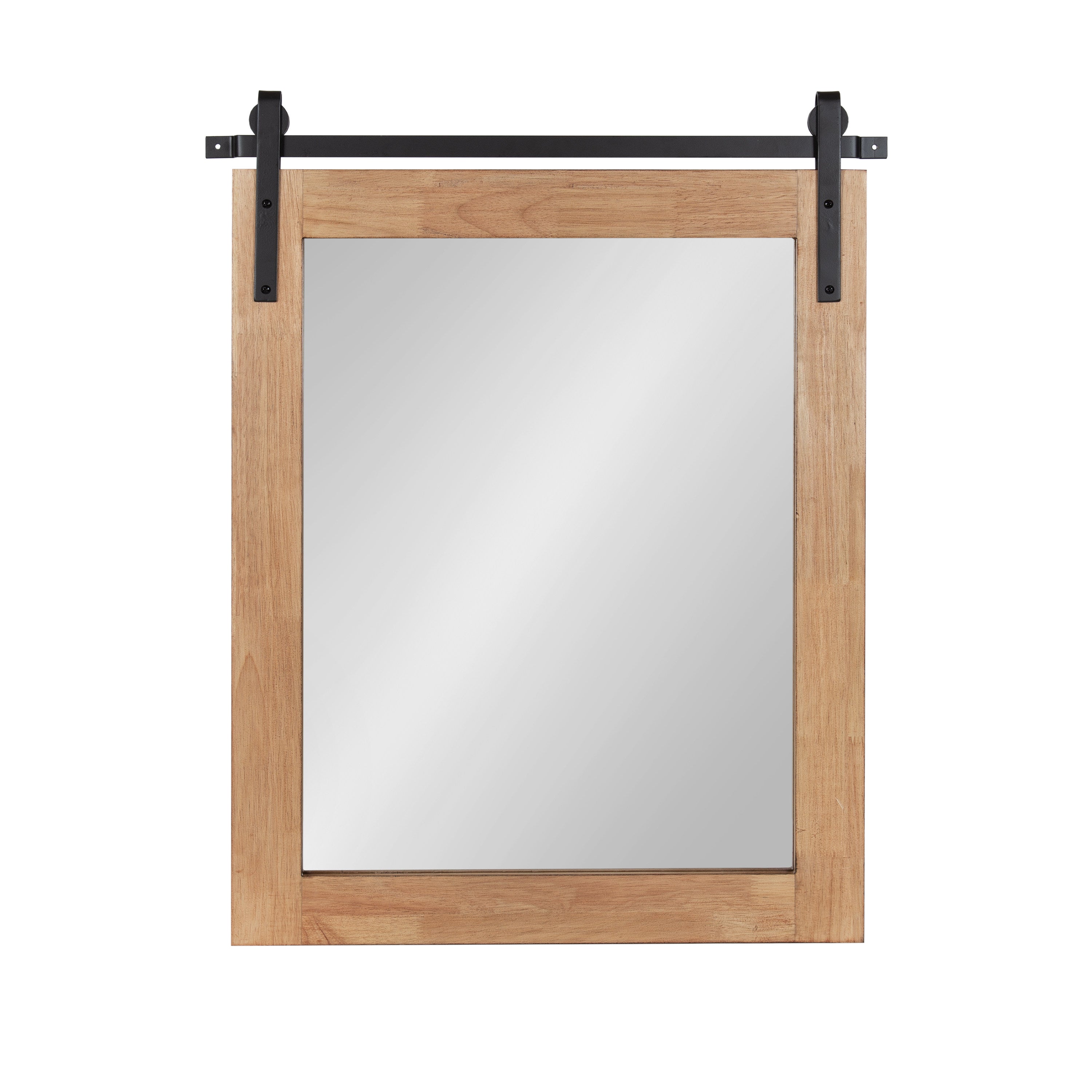 Rectangle Mirror Rustic Brown Black 22x28 2