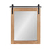Rectangle Mirror Rustic Brown Black 22x28 2