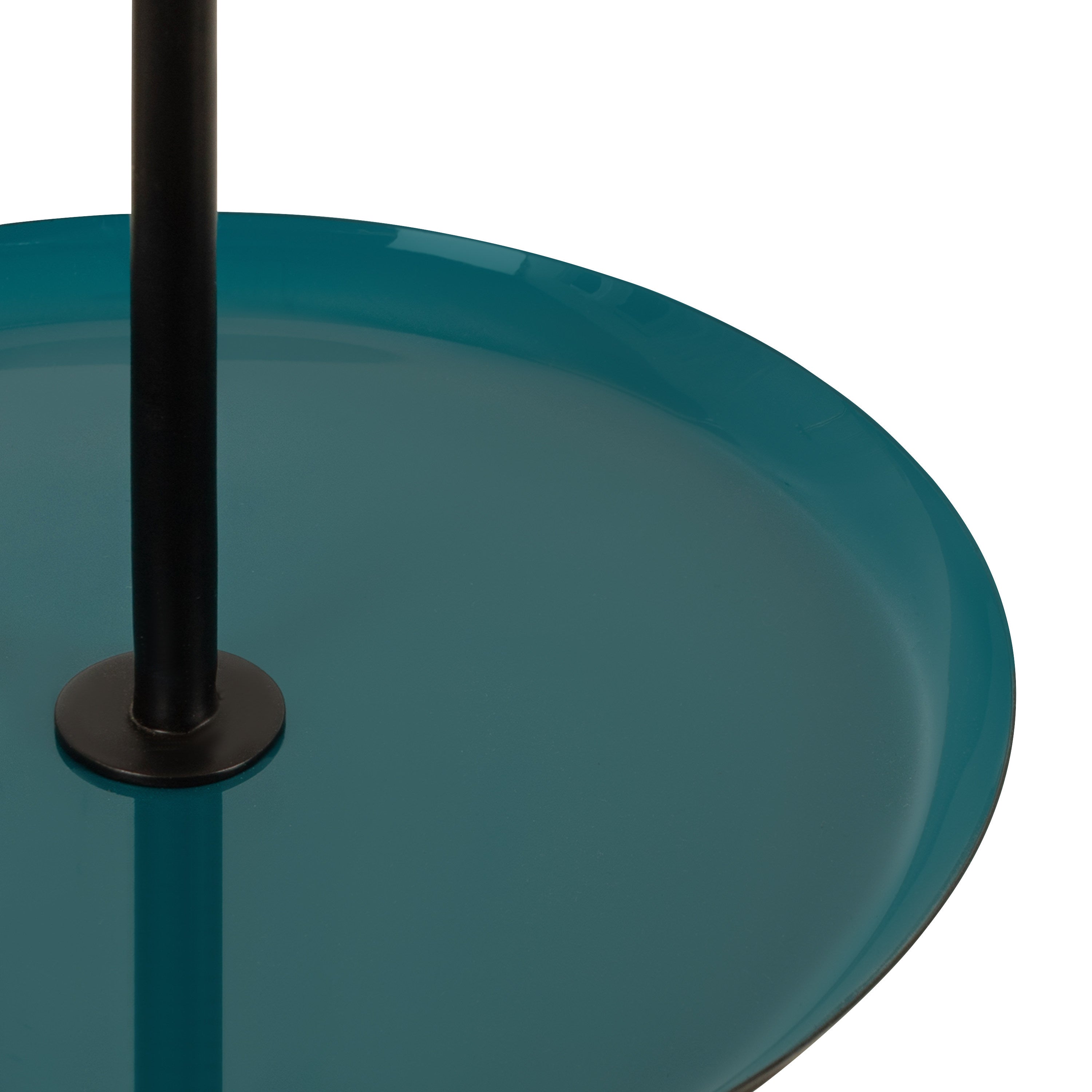 Tiered Tray Teal Black 12x12x15 4