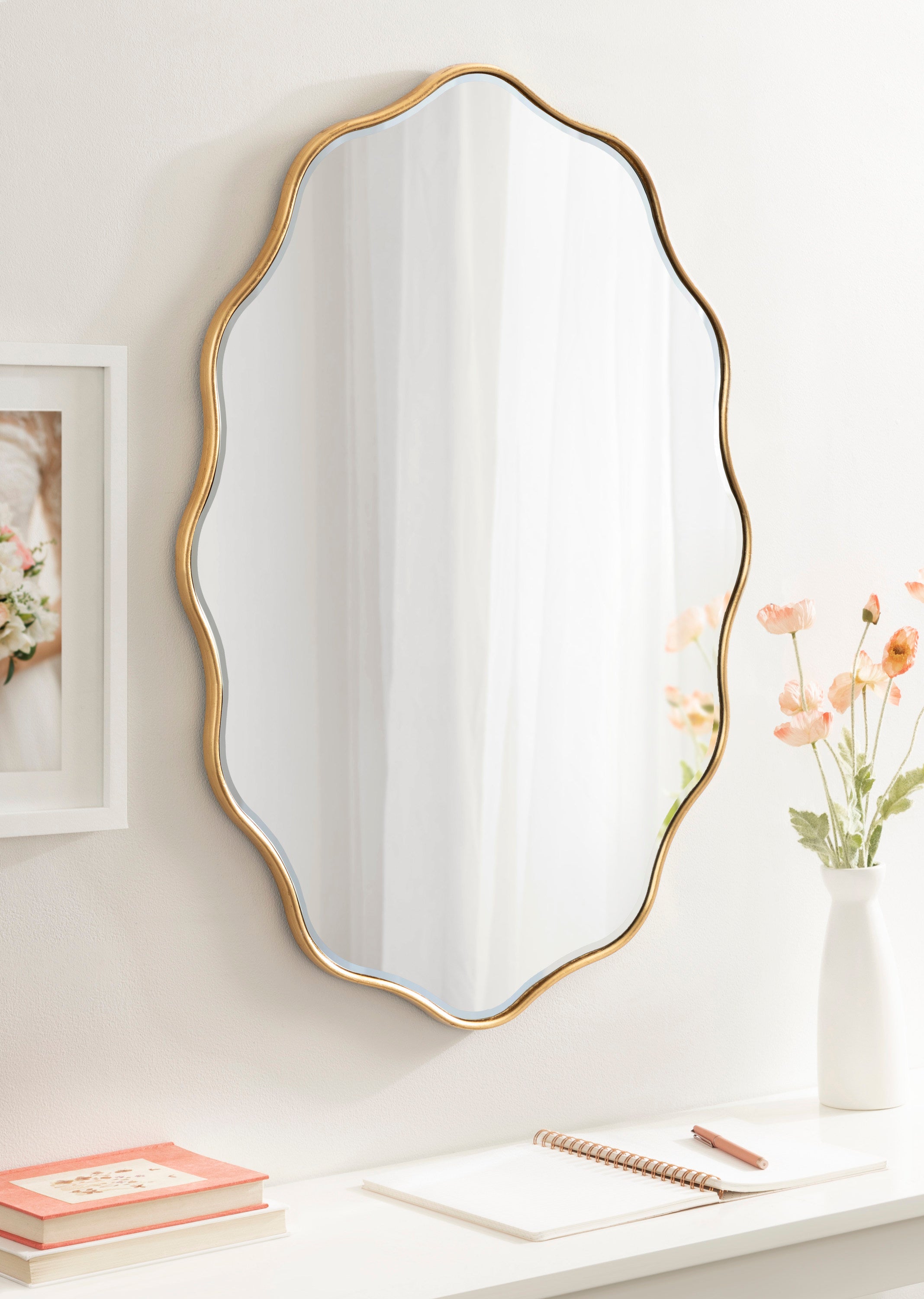 Viona Oval Scalloped Mirror