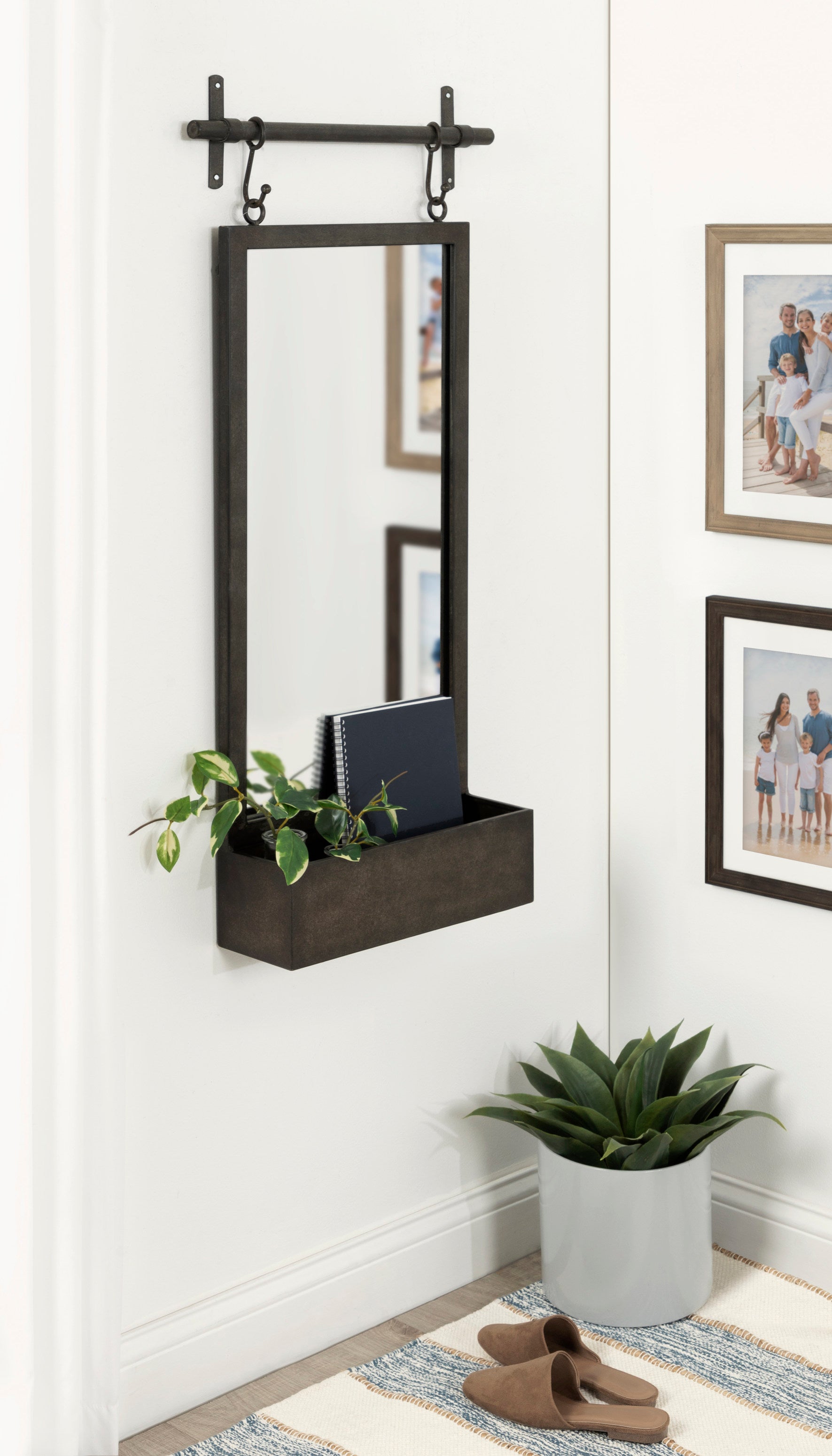 Gammons Wall Mirror with Shelf