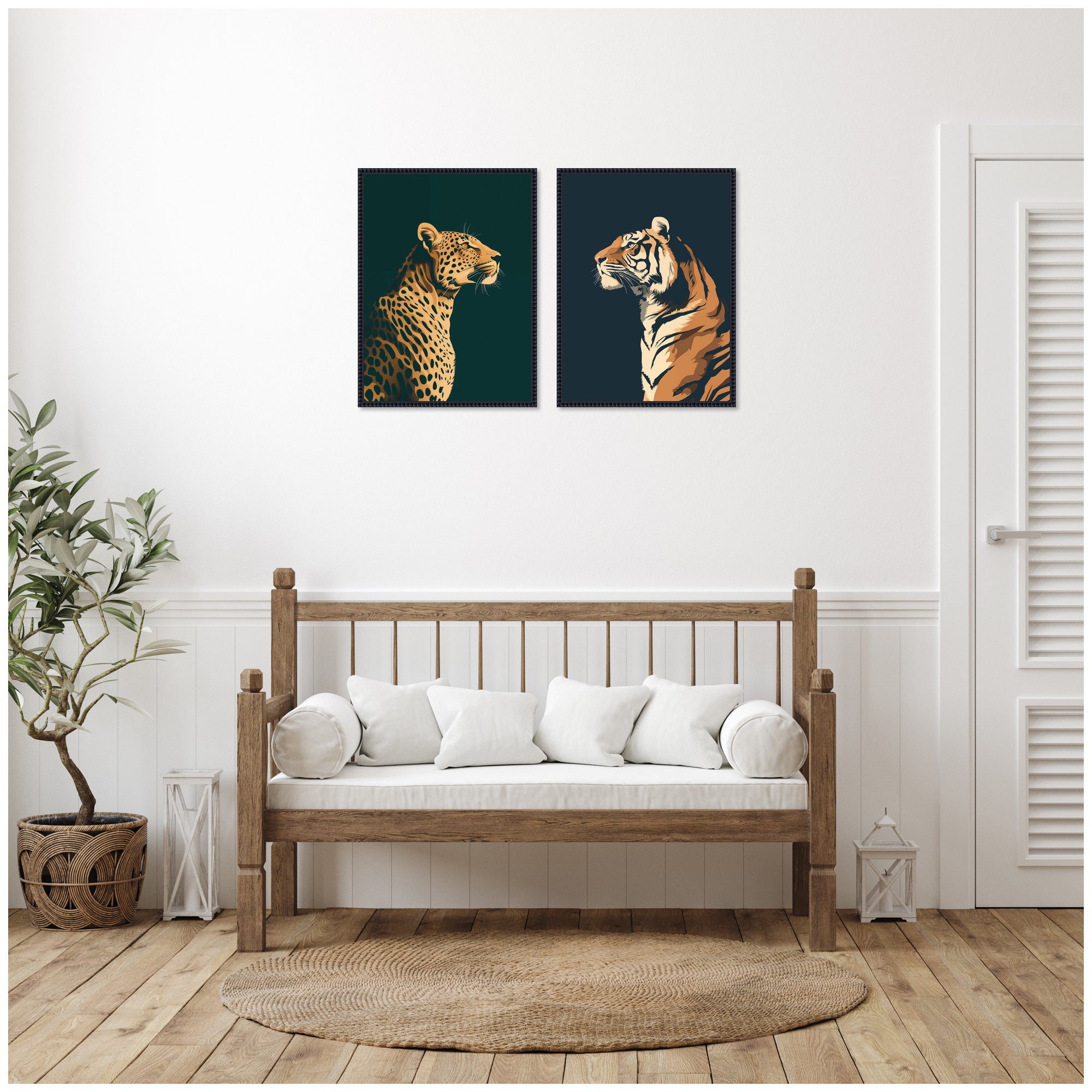 Art Set 2 Piece Set 18x24 Sylvie Beaded Black 7