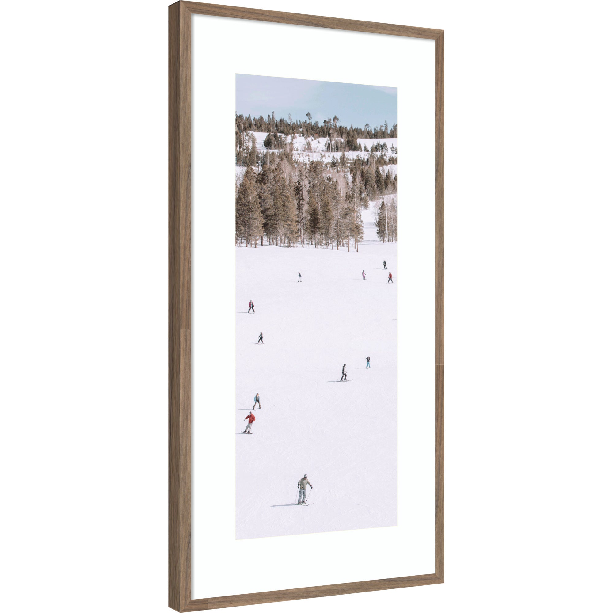 Framed Art Svelte Walnut 21x41 1