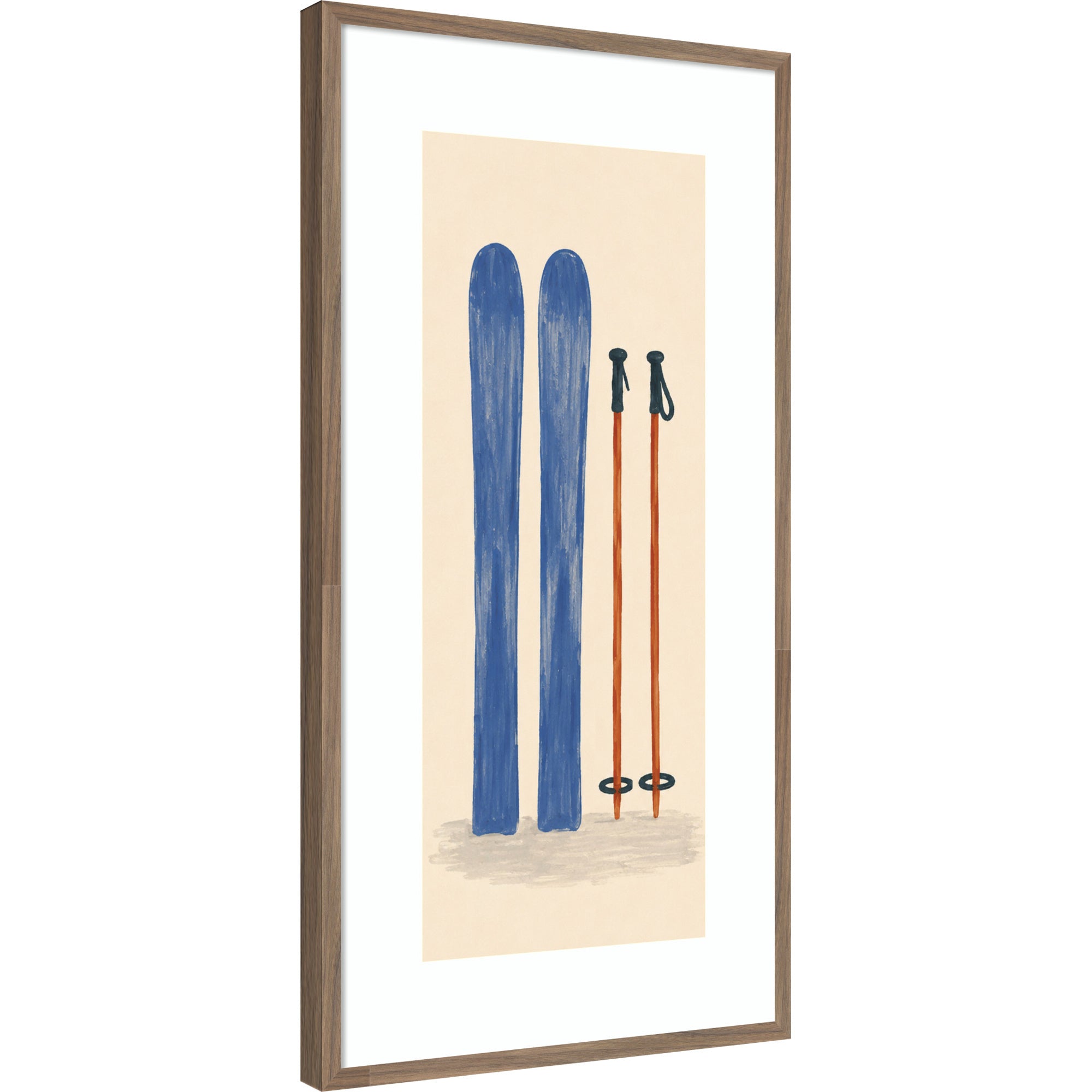 Framed Art Svelte Walnut 21x41 1