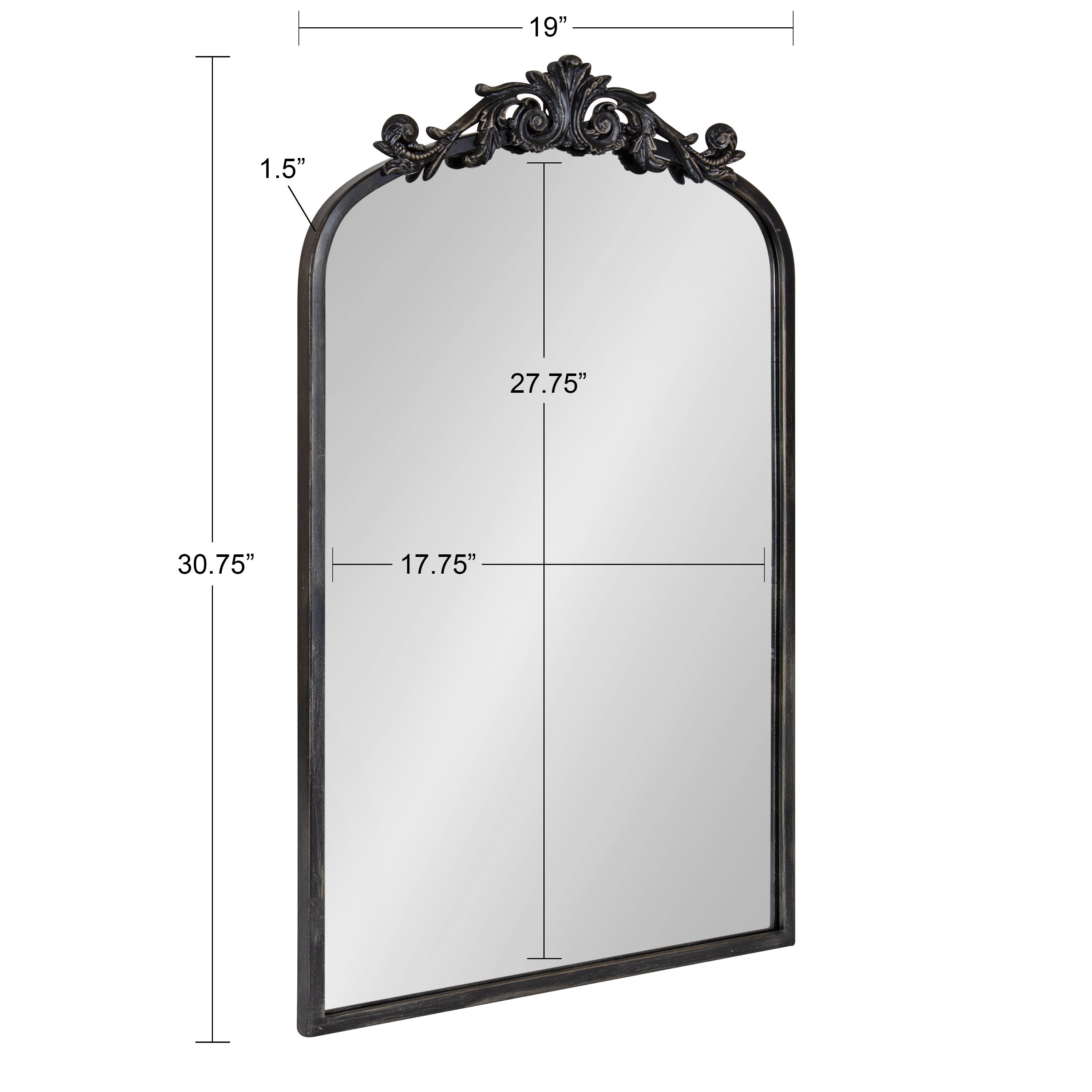Arch Mirror 19x31 Black 5