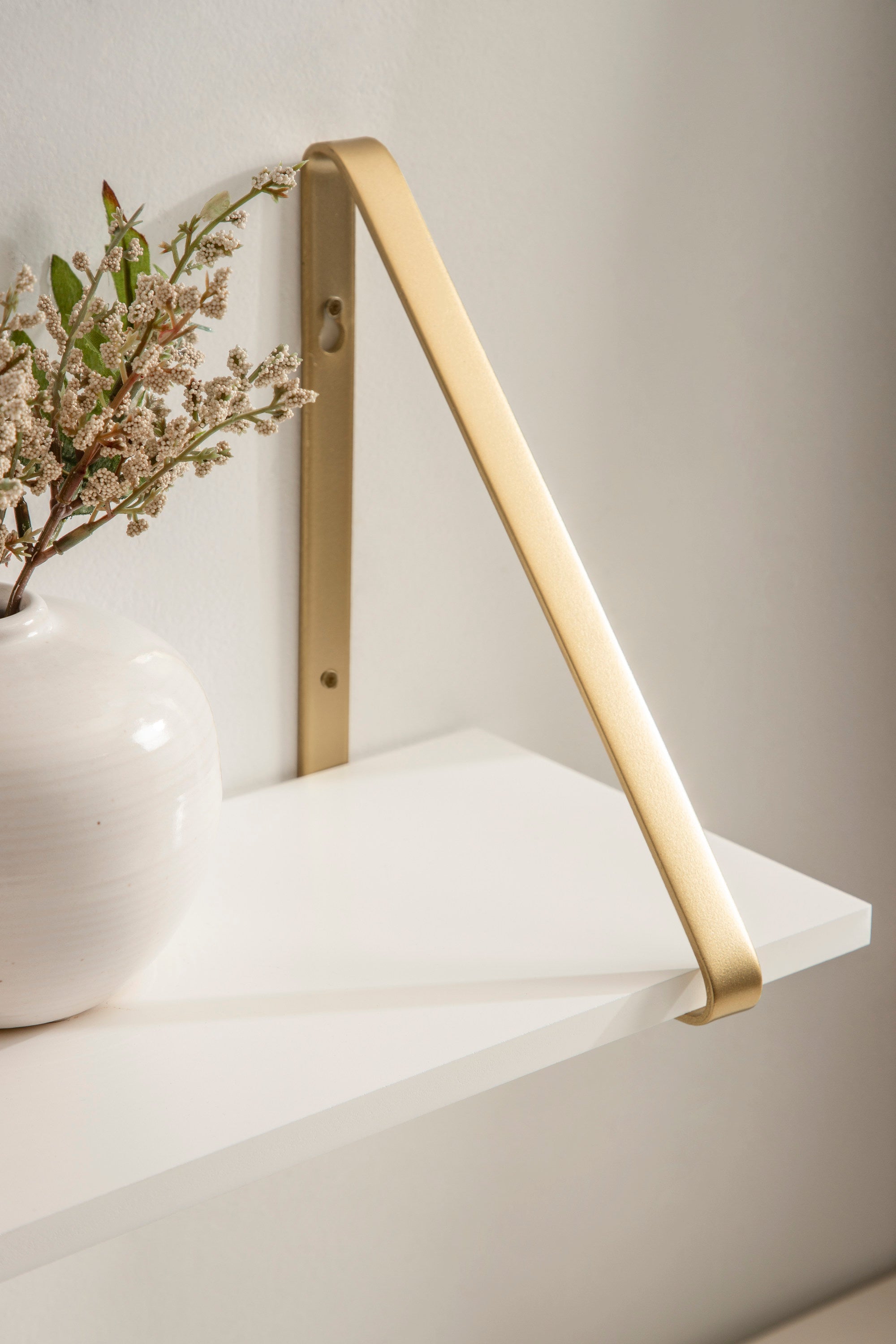 Floating Shelf White Gold 2 Pk-18" 8