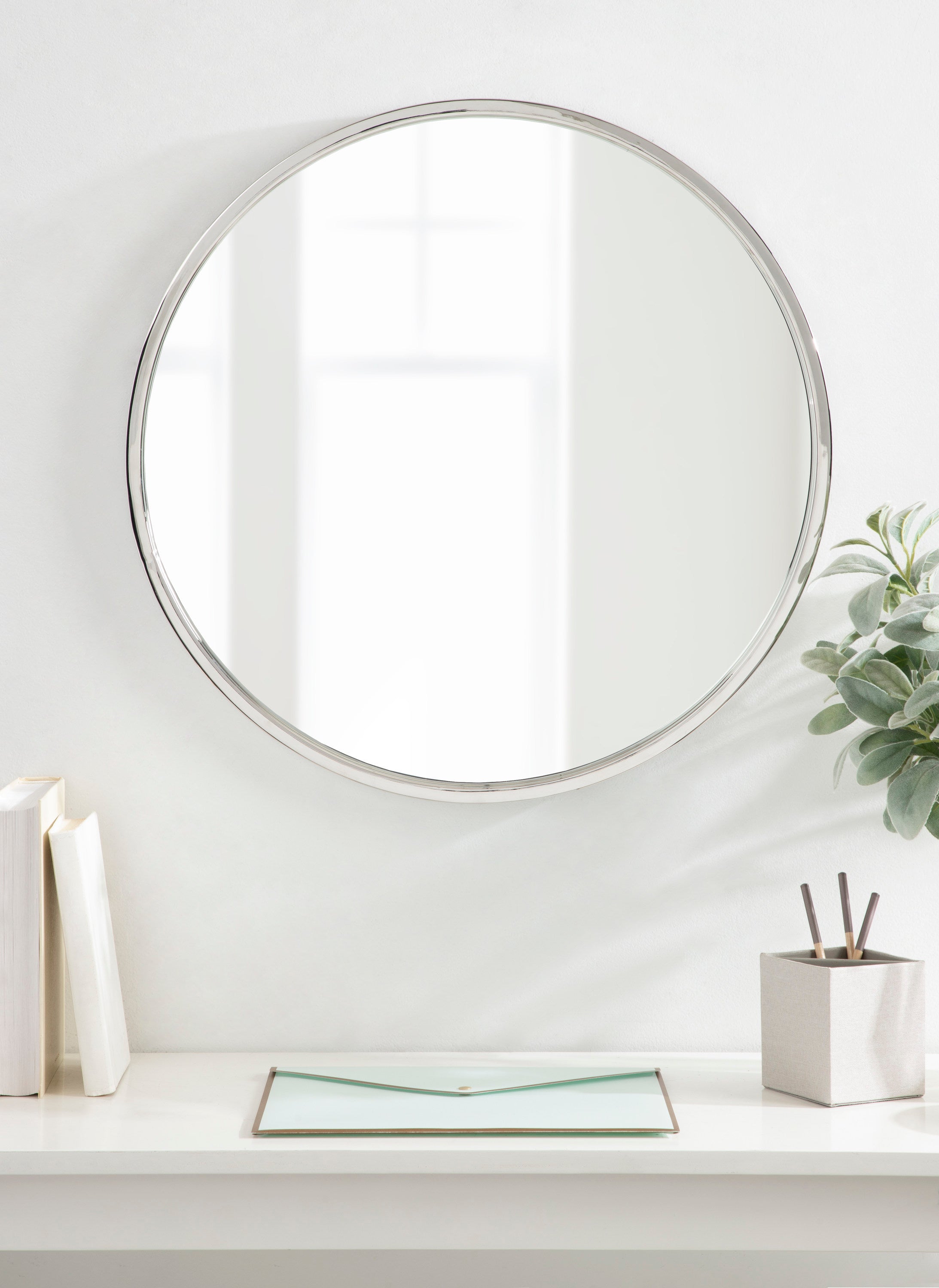 Round Mirror Silver 24" Diameter 6