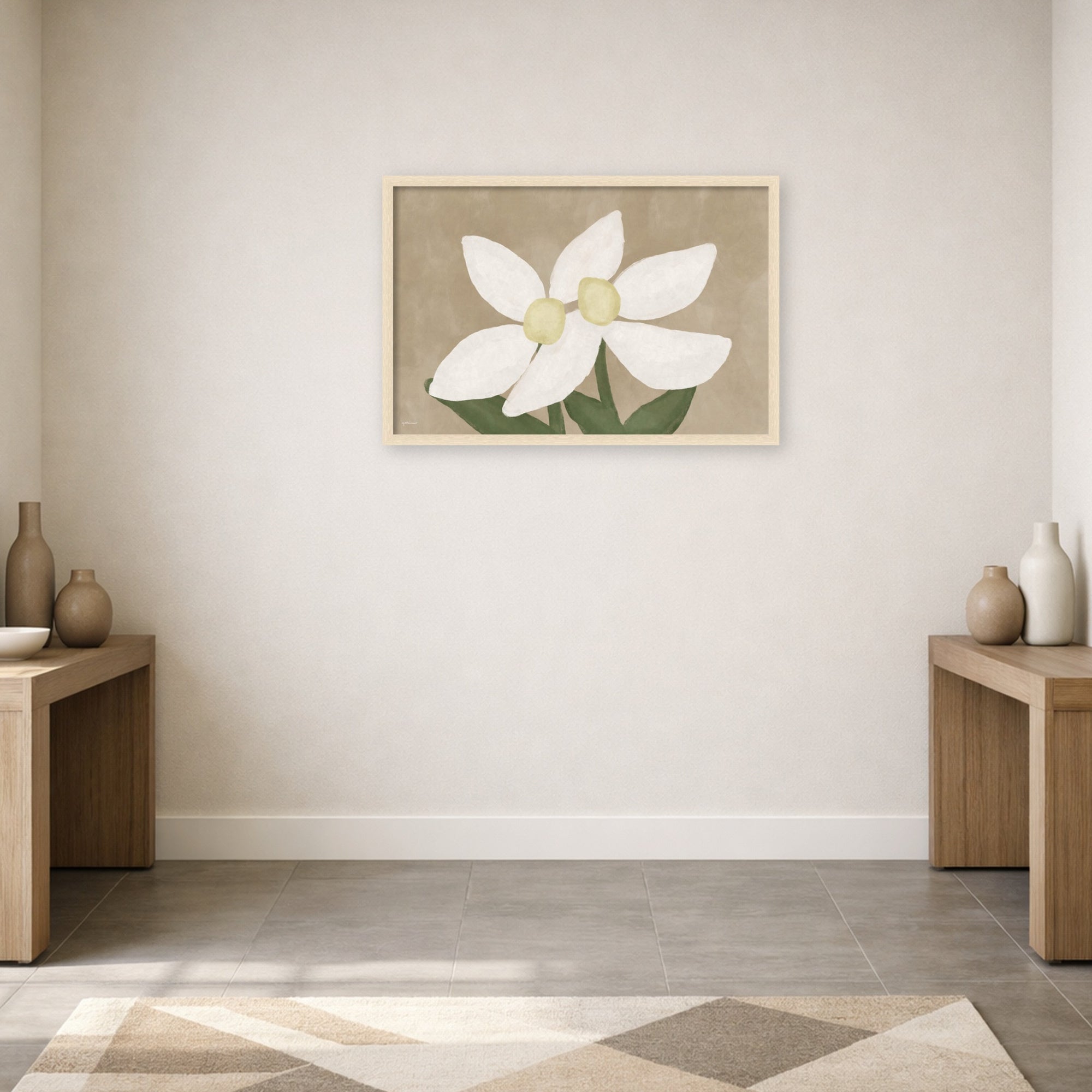 Mounted Canvas 38x26 Woodgrain Stripe Blonde 6