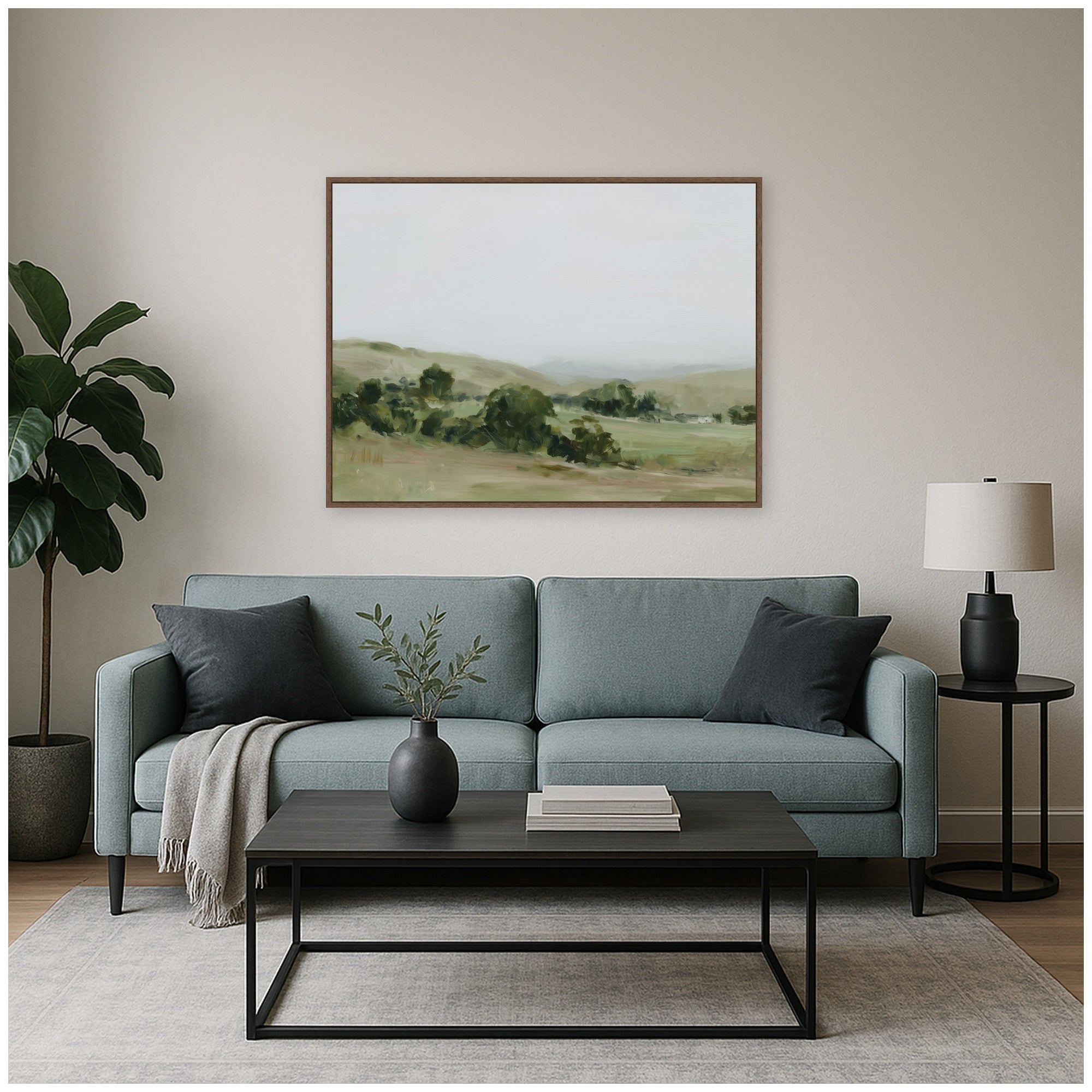Framed Canvas 42x32 Sylvie Walnut 7