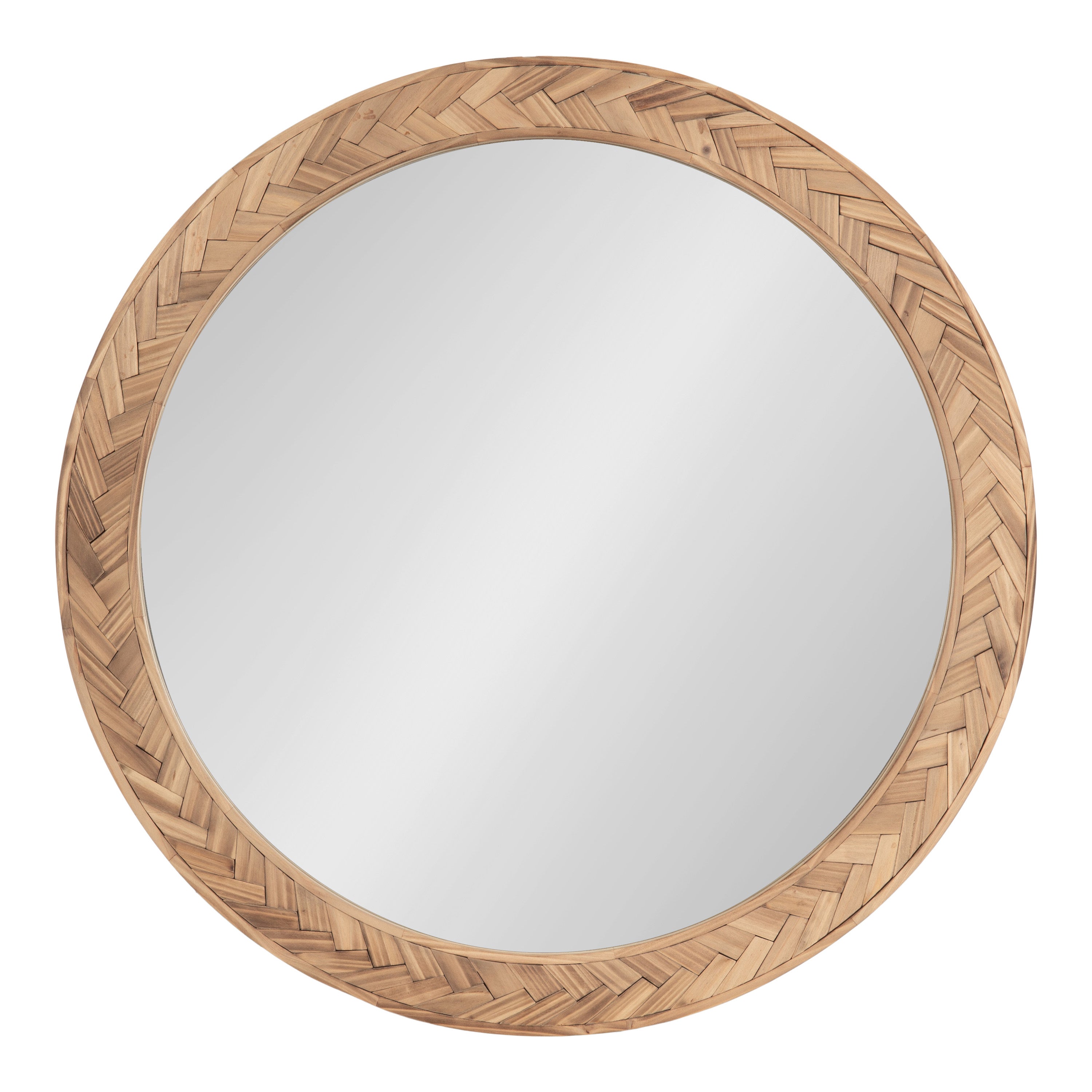 Round Mirror Brown 24x24 1