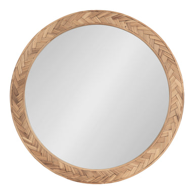 Round Mirror Brown 24x24 1