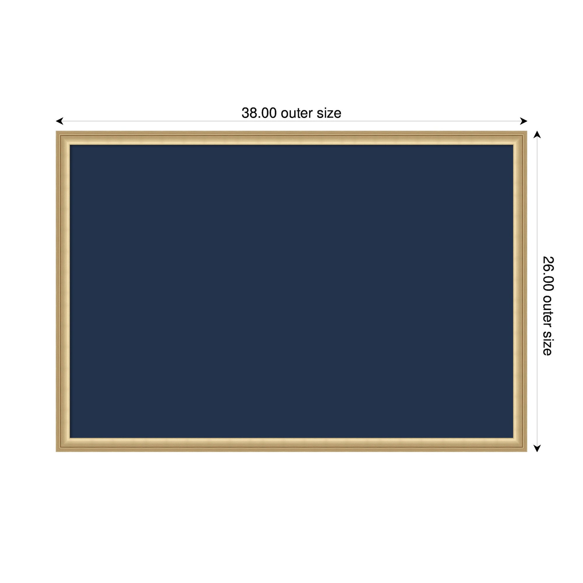 Framed Fabric Pinboard Midnight Harbor Blue Wall Organization
