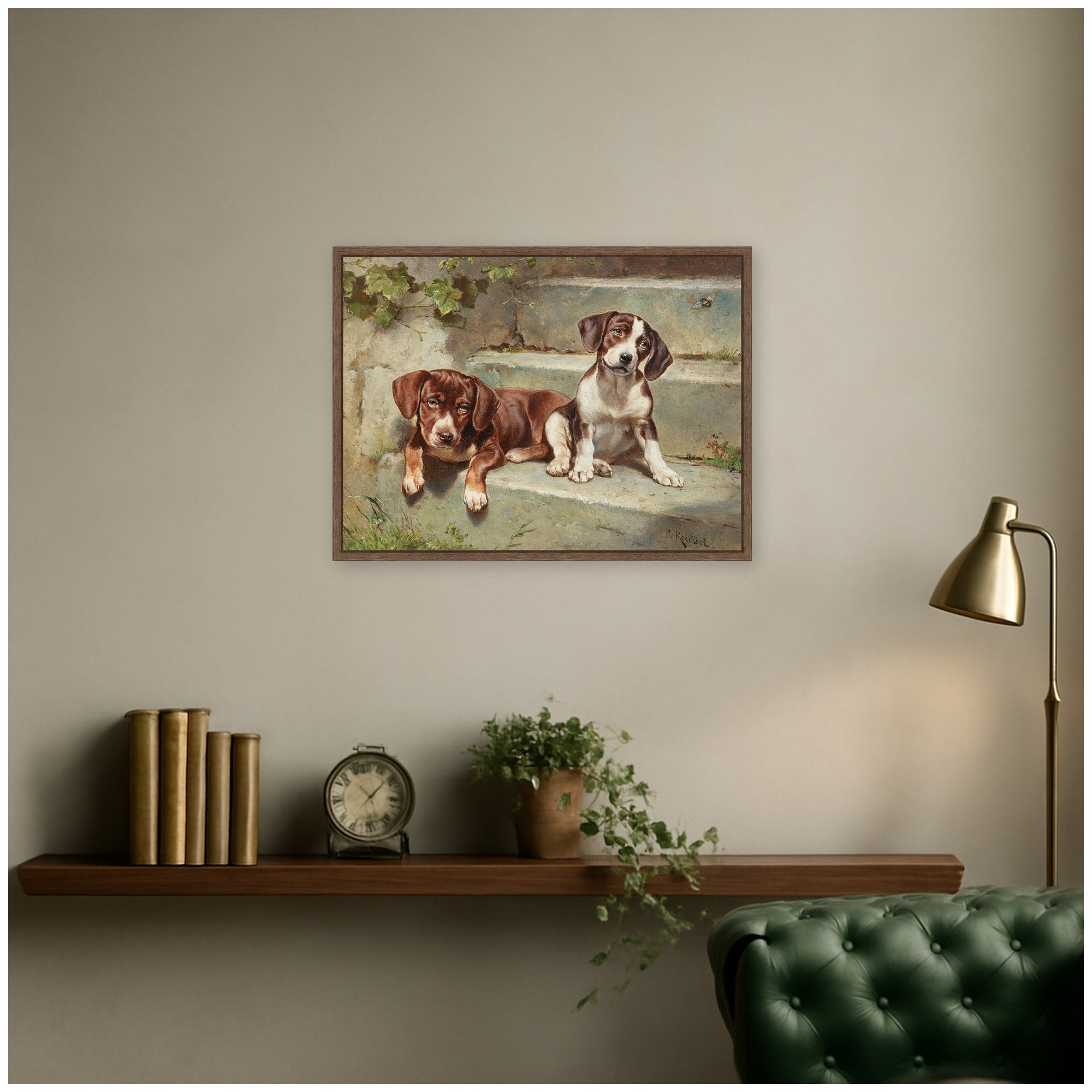 Framed Canvas 24x18 Sylvie Walnut 5