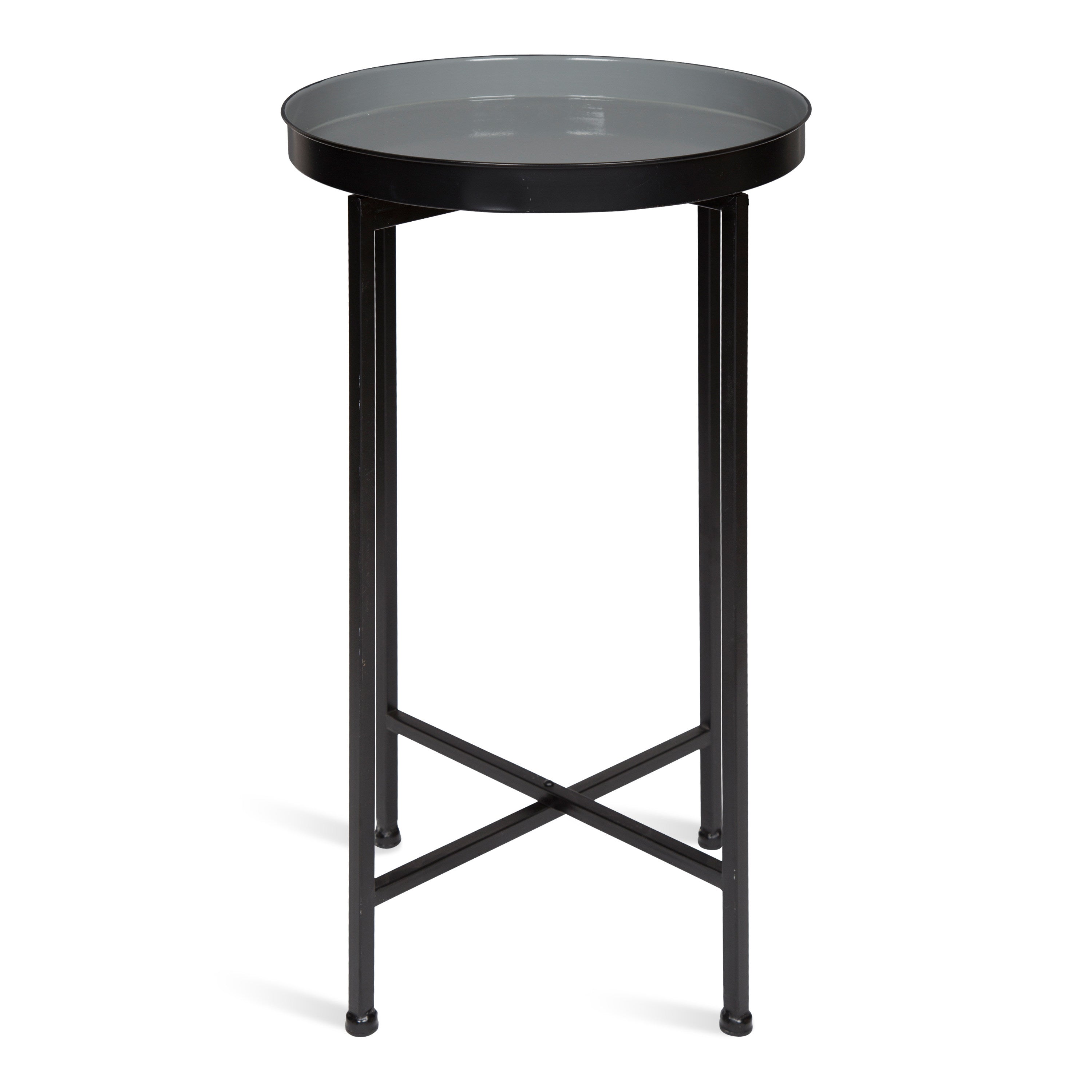 Tea Table Black Gray 14x14x26 3