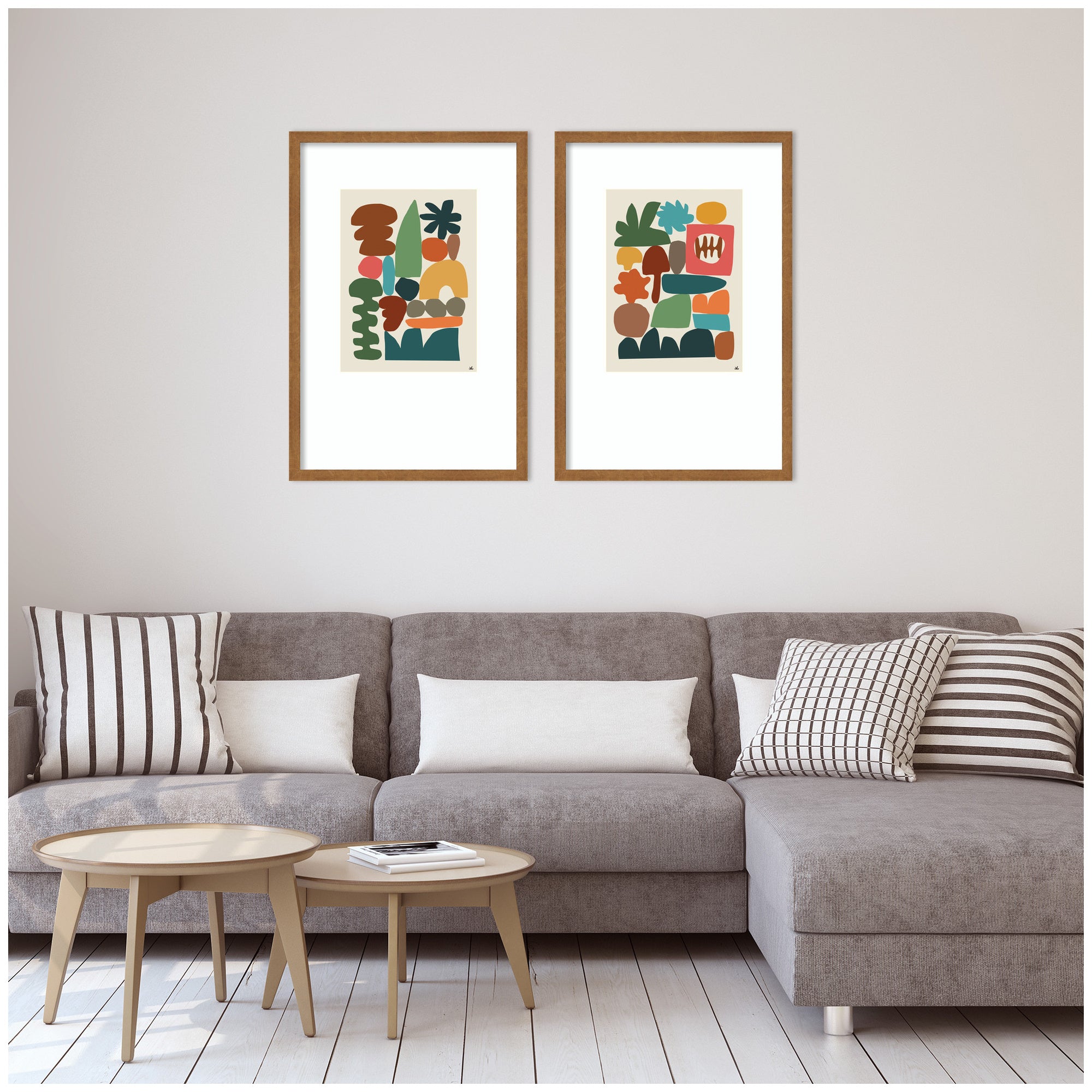 Night Chords 2 Piece Framed Wall Art Print Set by Kelly Knaga