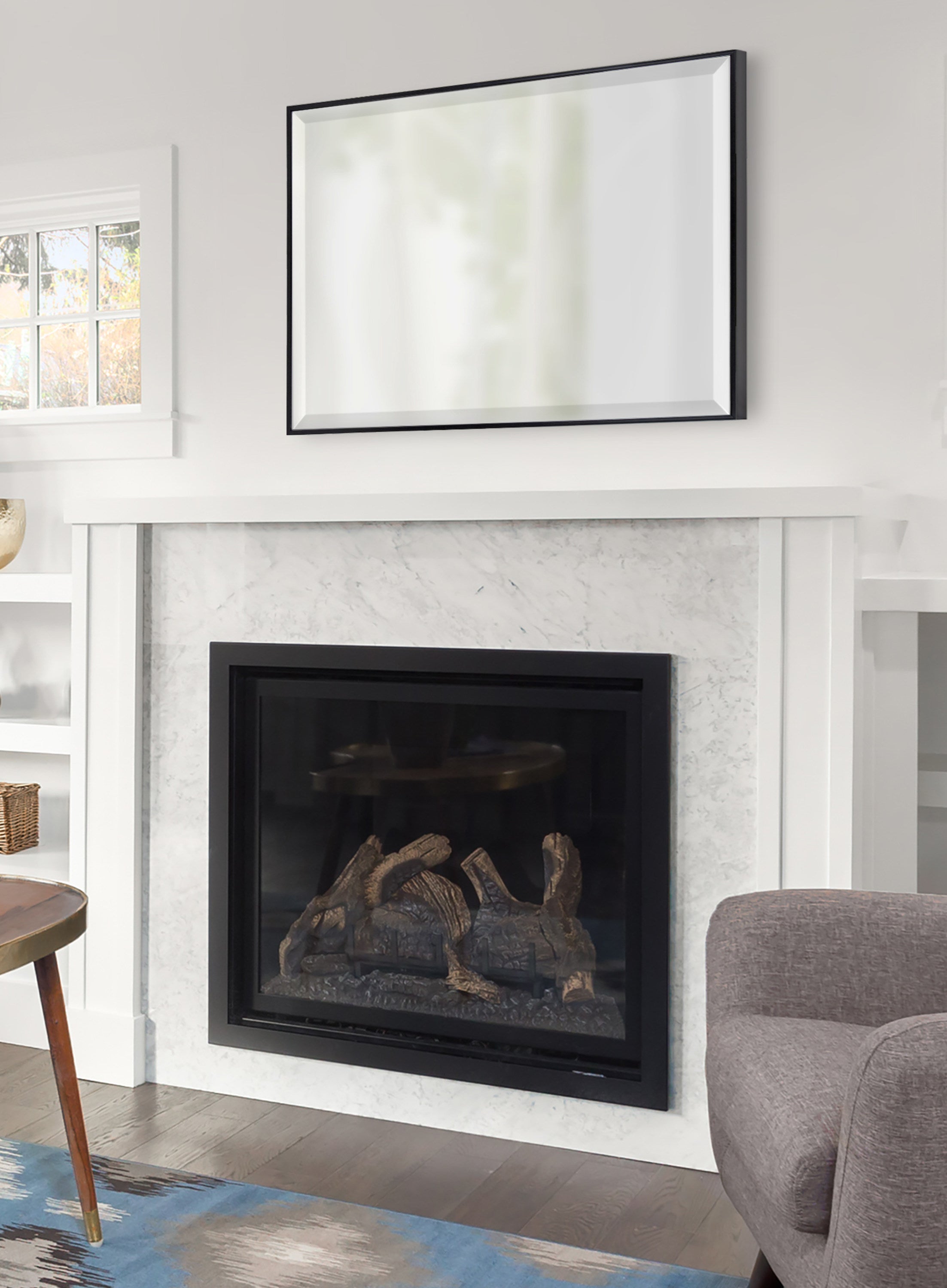 Rectangle Mirror Black 24.75x36.75 6