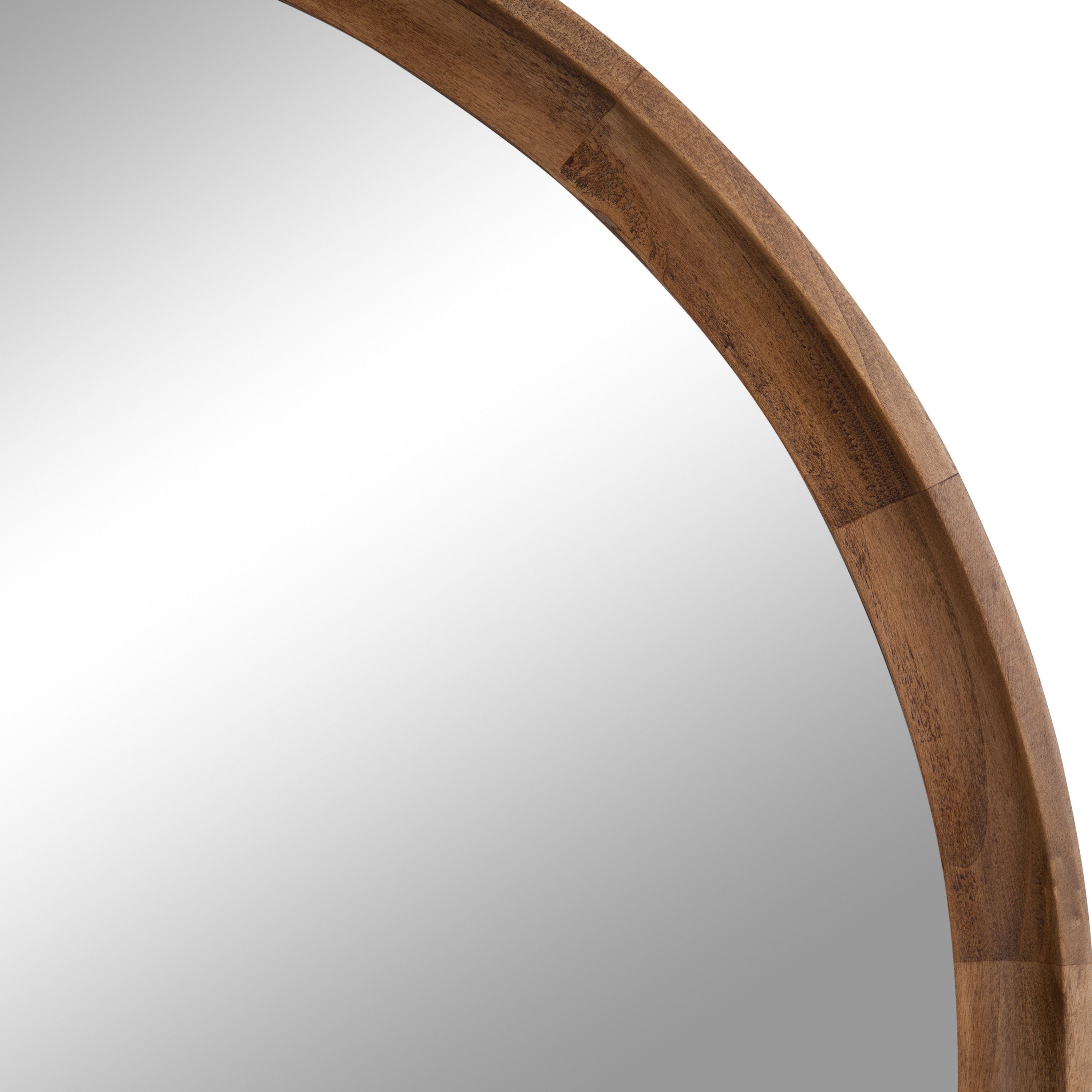 Round Mirror Rustic Brown 30" Diameter 3