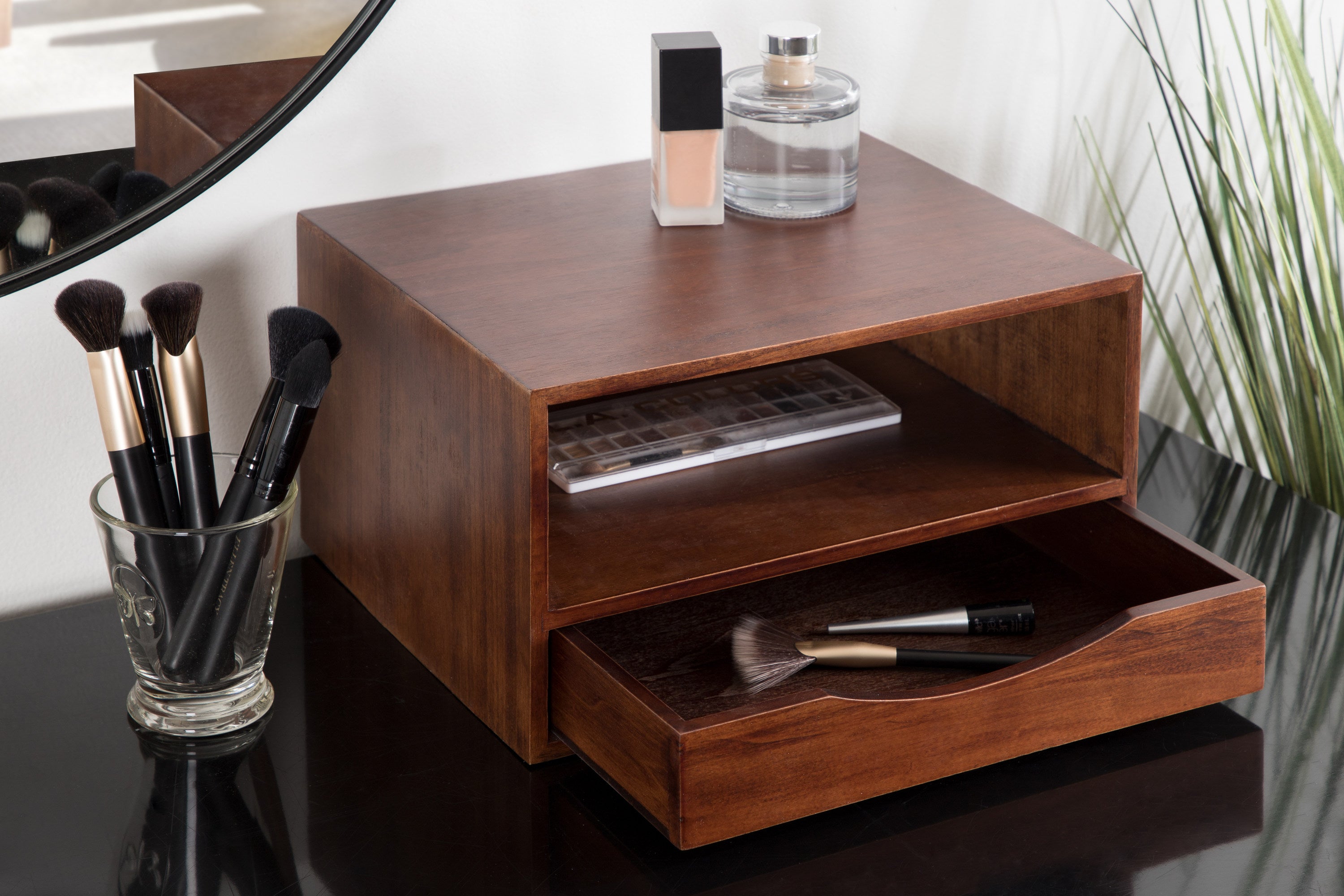 Floating Side Table Dark Brown 12.5x10x7 7