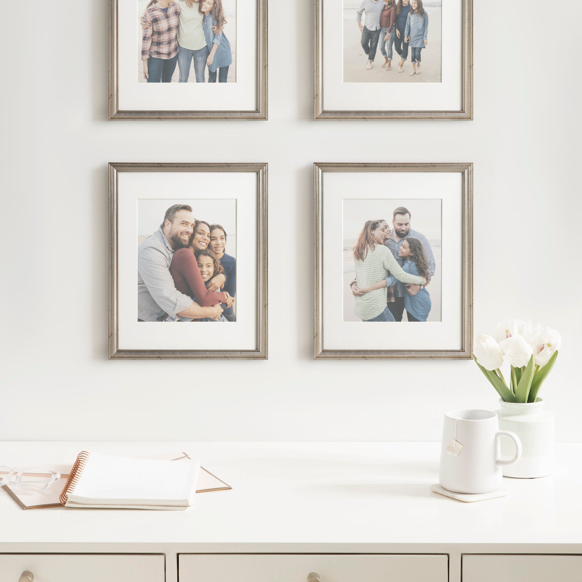 Wall Frame 11x14 matted to 8x10 Silver 7