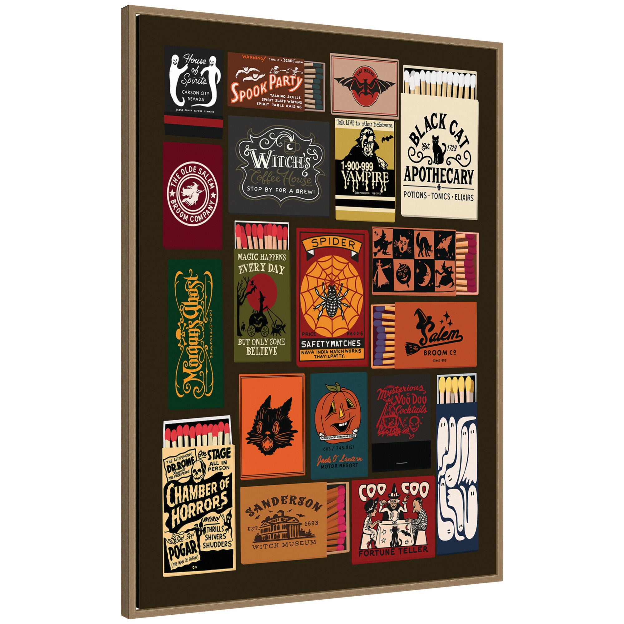 Framed Canvas 28x38 Sylvie Dark Gold 1