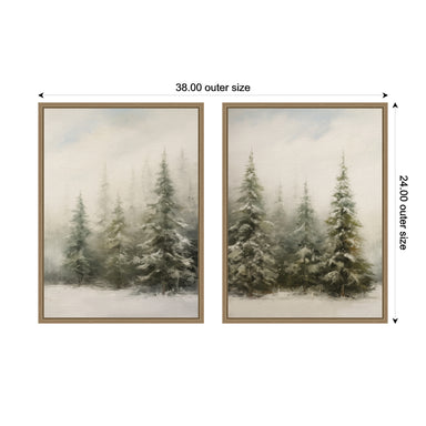 Art Set Sylvie Dark Gold 2 Piece Set 18x24 2