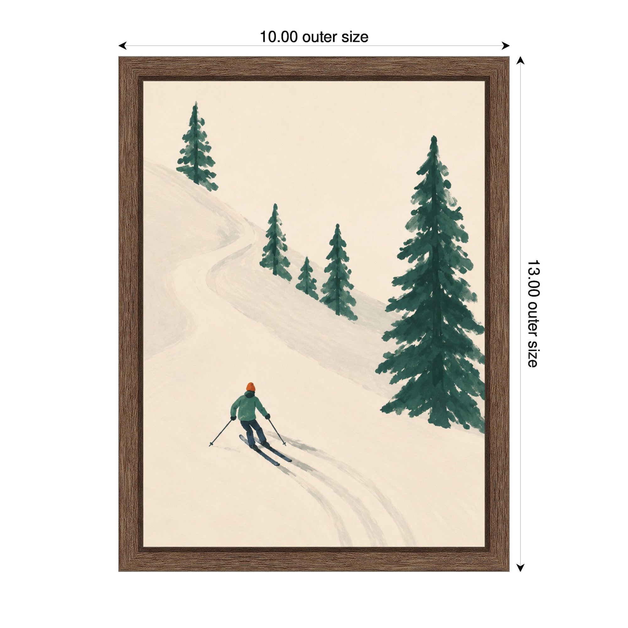 Framed Canvas Sylvie Walnut 10x13 2