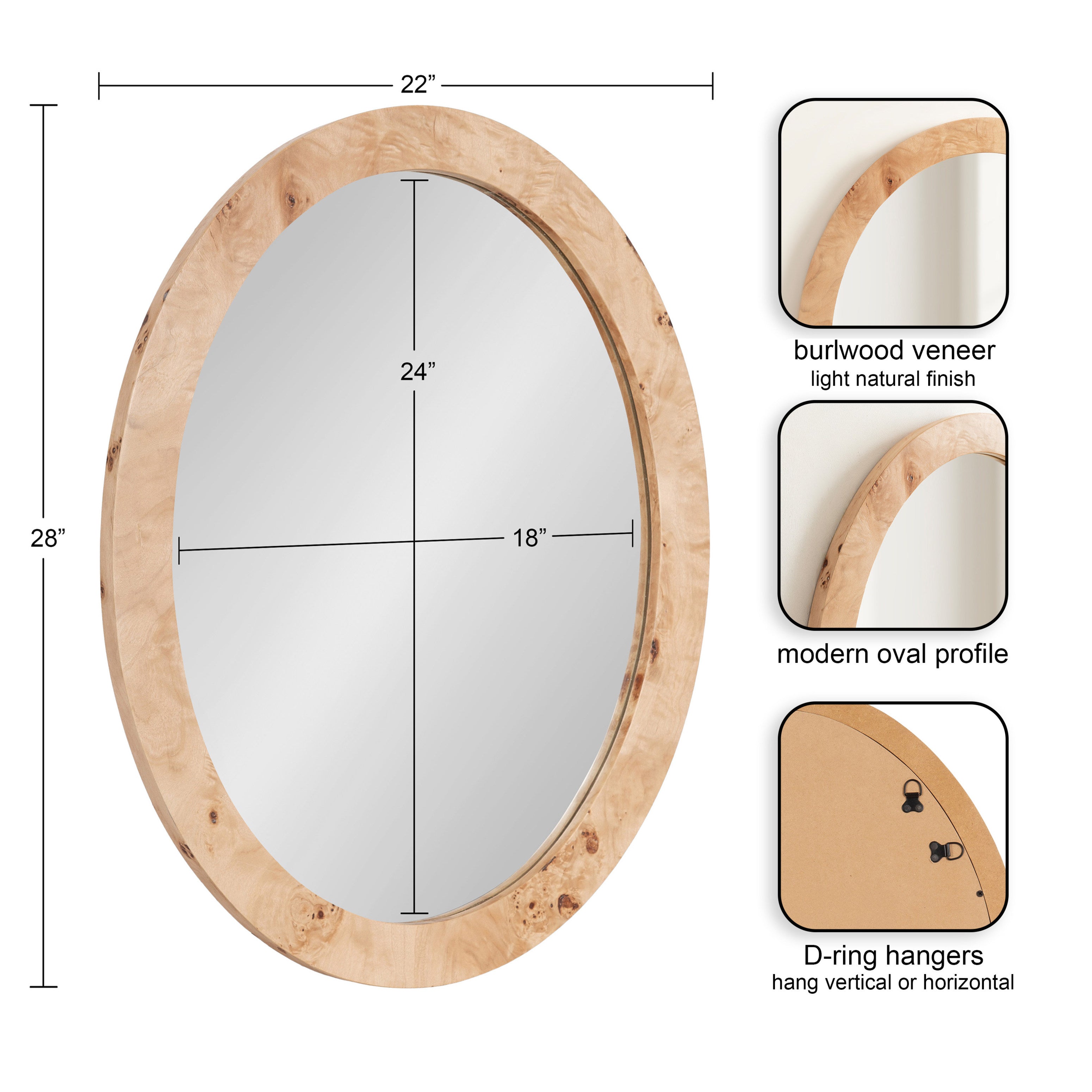 Burlock Oval Wall Mirror – kateandlaurel